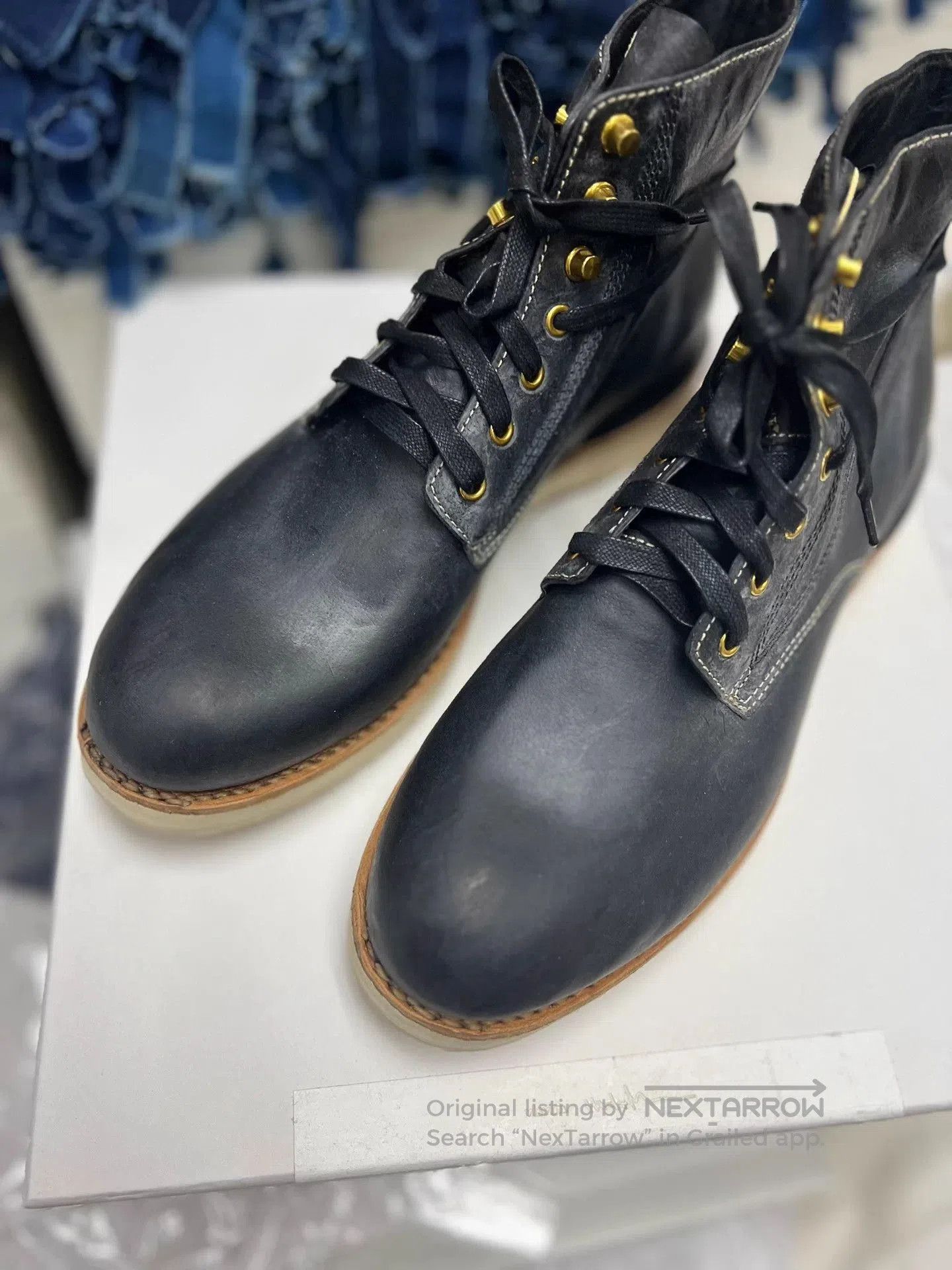 Visvim Black Leather Lace-Up Boots. Size US 9.5 / EU 42-43 - 3 Thumbnail