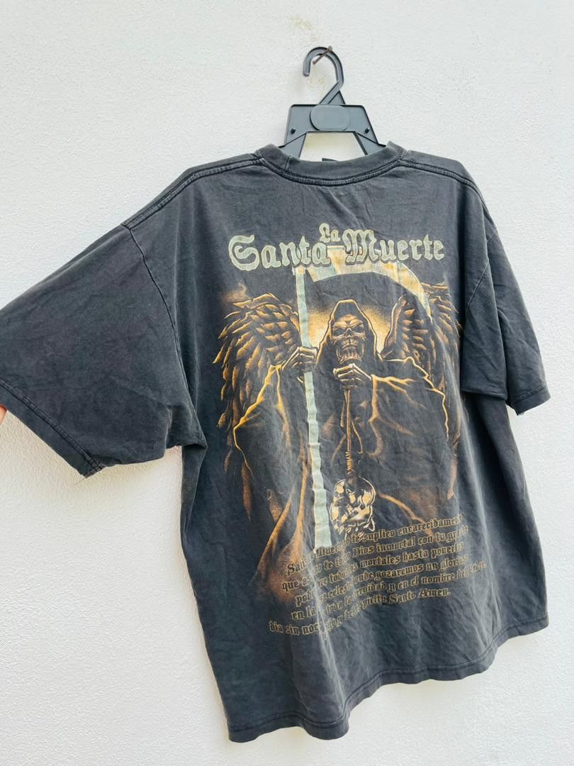 Japanese Brand × Vintage Vintage Santa La Muerte death Zone Streetwear Fashion Style Size US XL / EU 56 / 4 - 3 Thumbnail