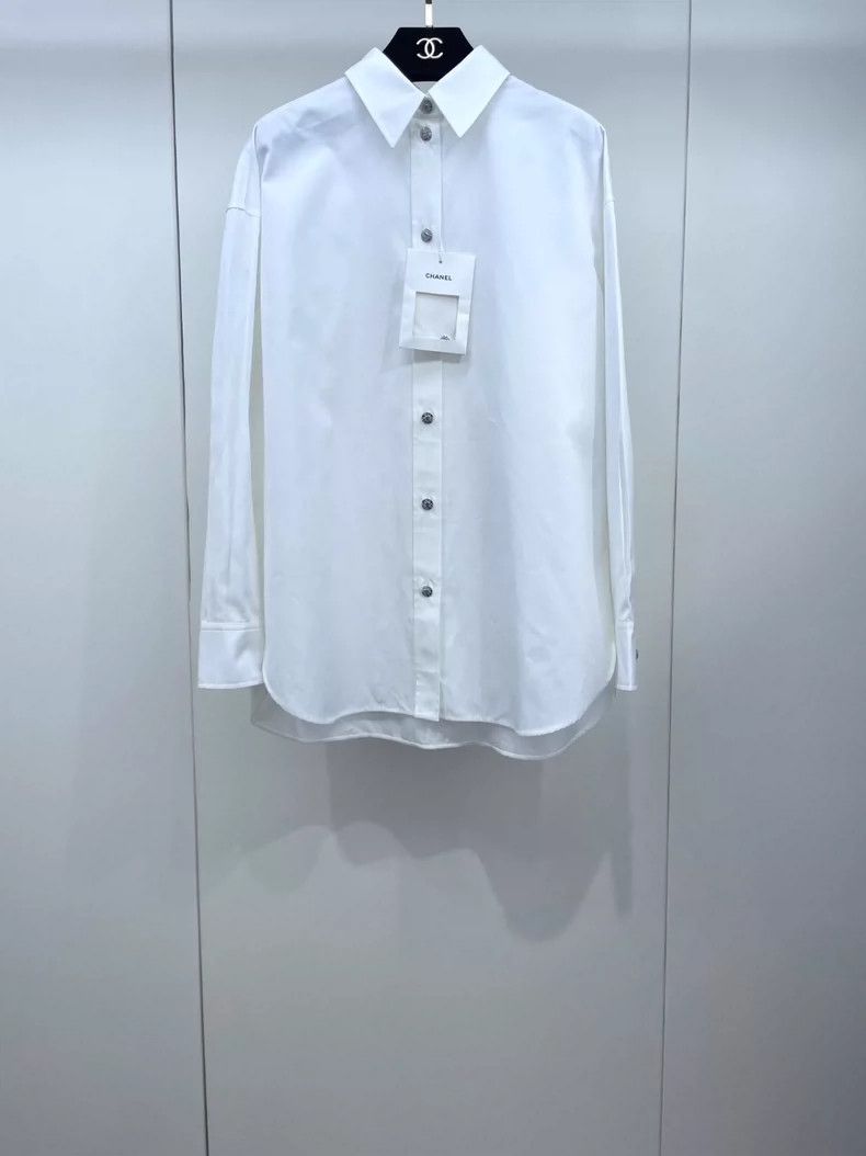 Chanel Chanel 24S new white long-sleeved shirt 2504-Nextarrow Size XXS / US 00 / IT 34 - 1 Thumbnail