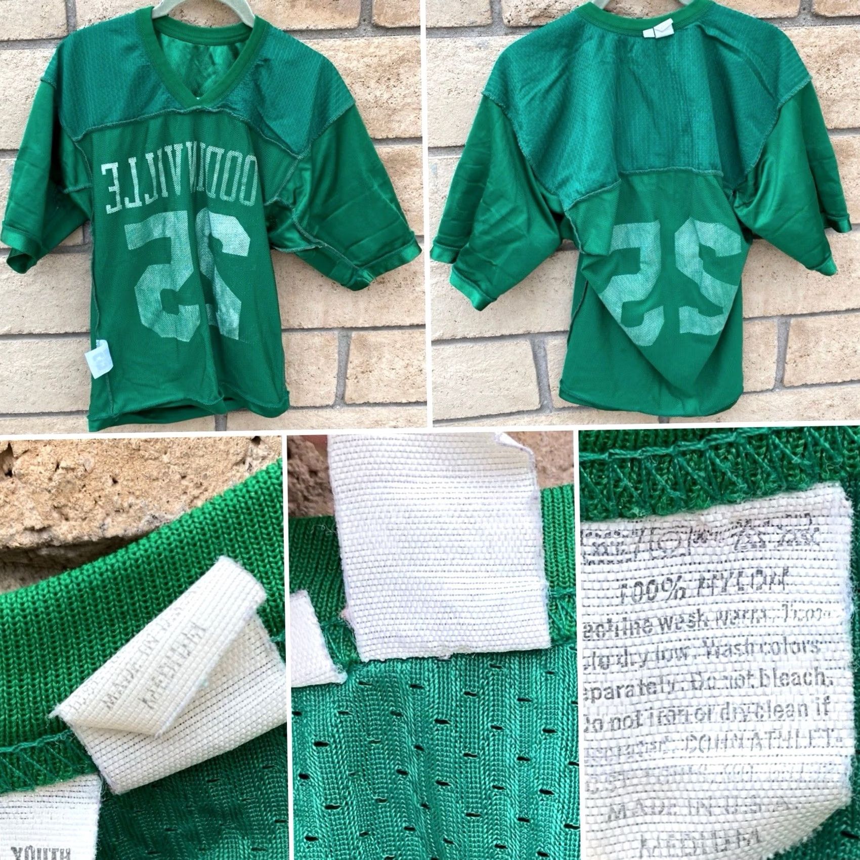 Vintage VINTAGE Tag Collegiate Football Jersey Woodinville Falcons 25 M Mens Boys 70s 80s Green Nylon Short Sleeve Vintage Authenticity Sportswear/Beach Size US M / EU 48-50 / 2 - 7 Thumbnail