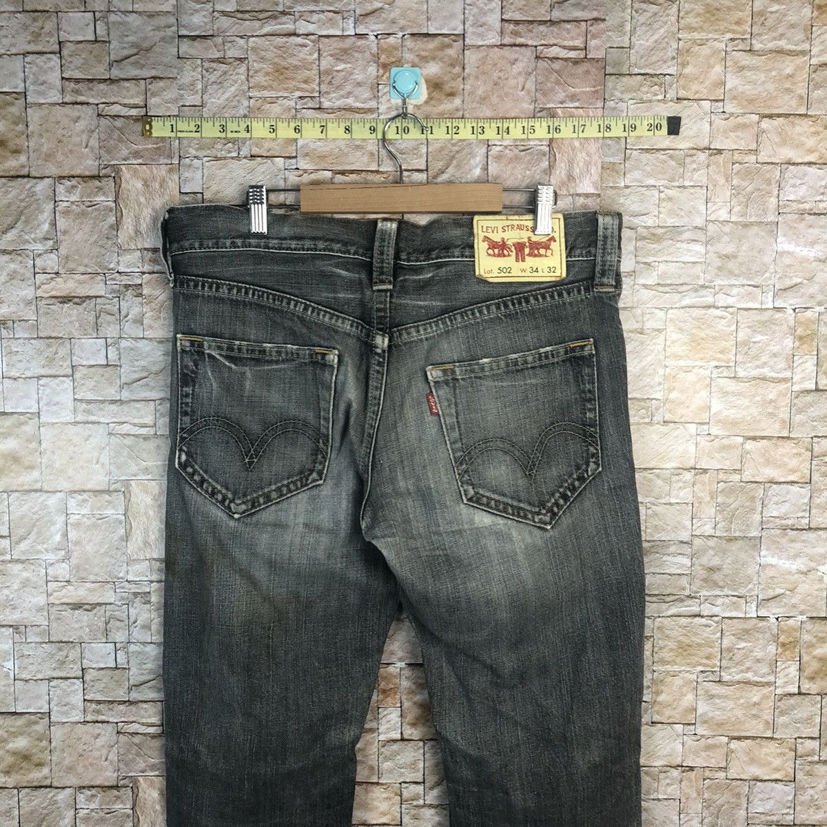 Levi's 502 Levis Black Distressed Denim Pants #A55 Size US 34 / EU 50 - 16 Thumbnail