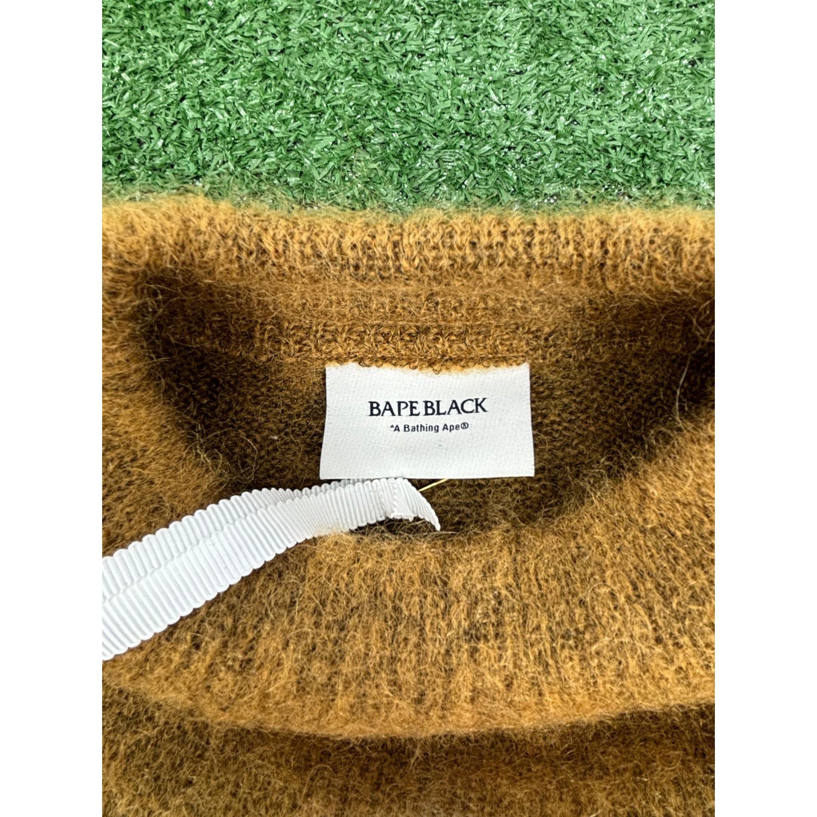 Bape BAPE Black Japan Distressed Knitted Beige Sweater Size MD Size US M / EU 48-50 / 2 - 6 Thumbnail