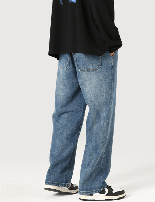 Japanese Brand Japanese style straight washed drawstring jeans Size US 32 / EU 48 - 3 Thumbnail