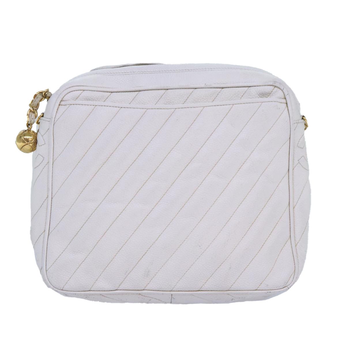 Chanel Mademoiselle White Leather Shoulder Bag (Pre-Owned) Size ONE SIZE - 1 Thumbnail