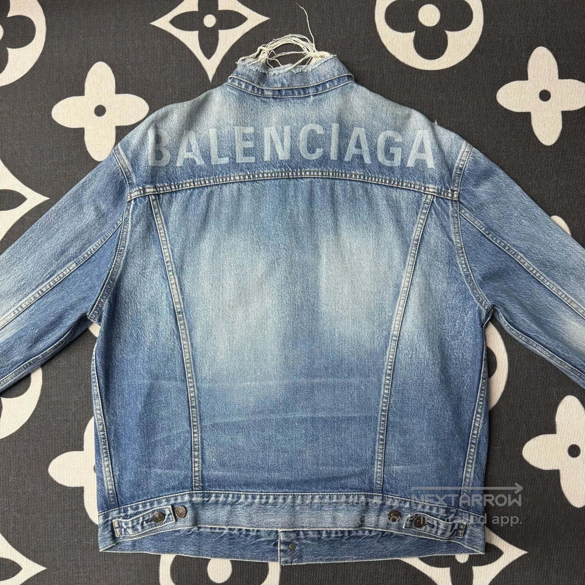 Balenciaga Balenciaga Denim Logo Jacket. Size US XS / EU 42 / 0 - 3 Thumbnail