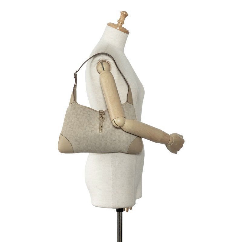 Gucci Vintage Jackie 1961 Monogram Lobster Clasp Hobo Bag in Beige, Women's