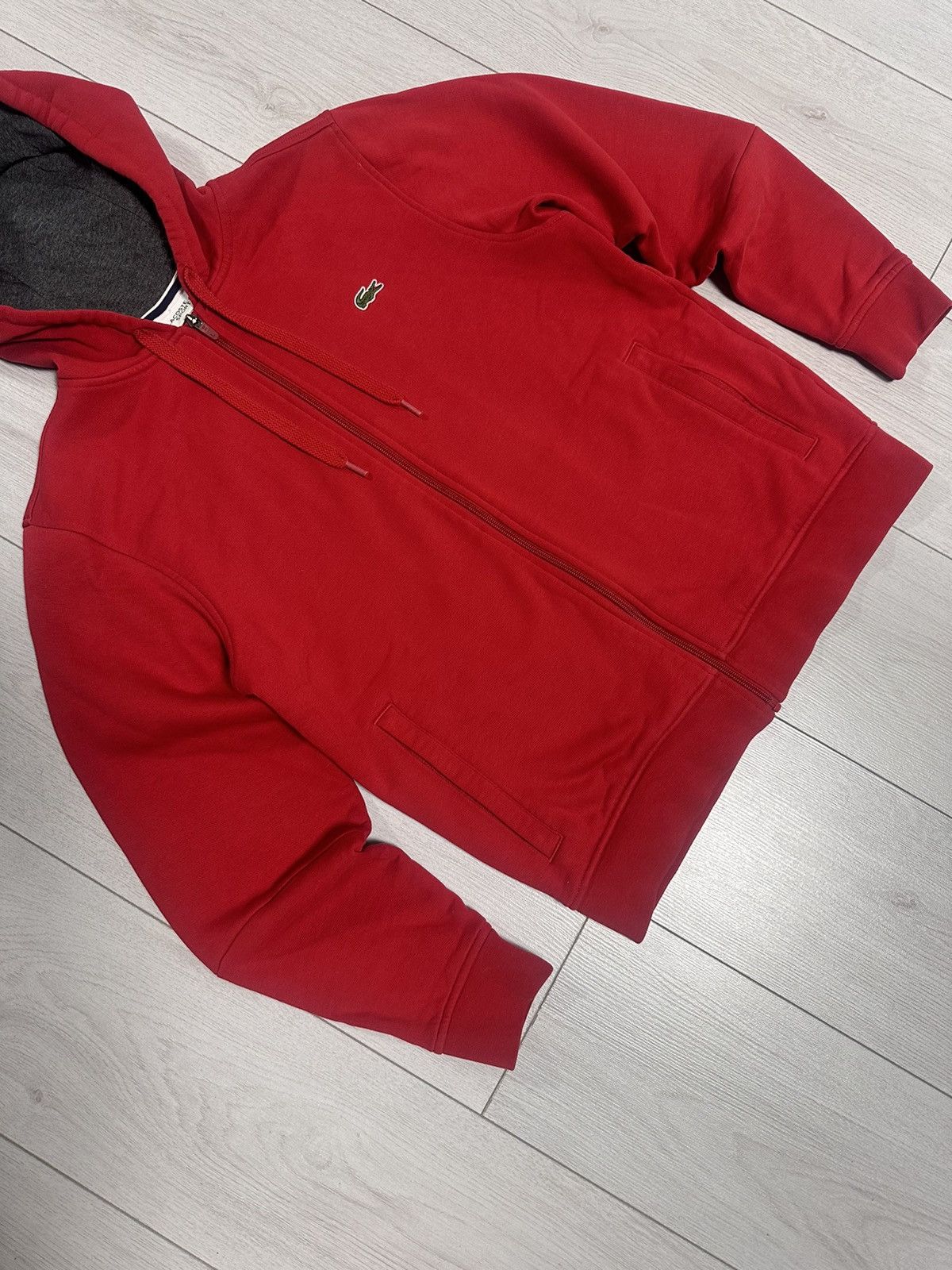 Lacoste Lacoste zip hoodie red rare size M Size US M / EU 48-50 / 2 - 3 Thumbnail