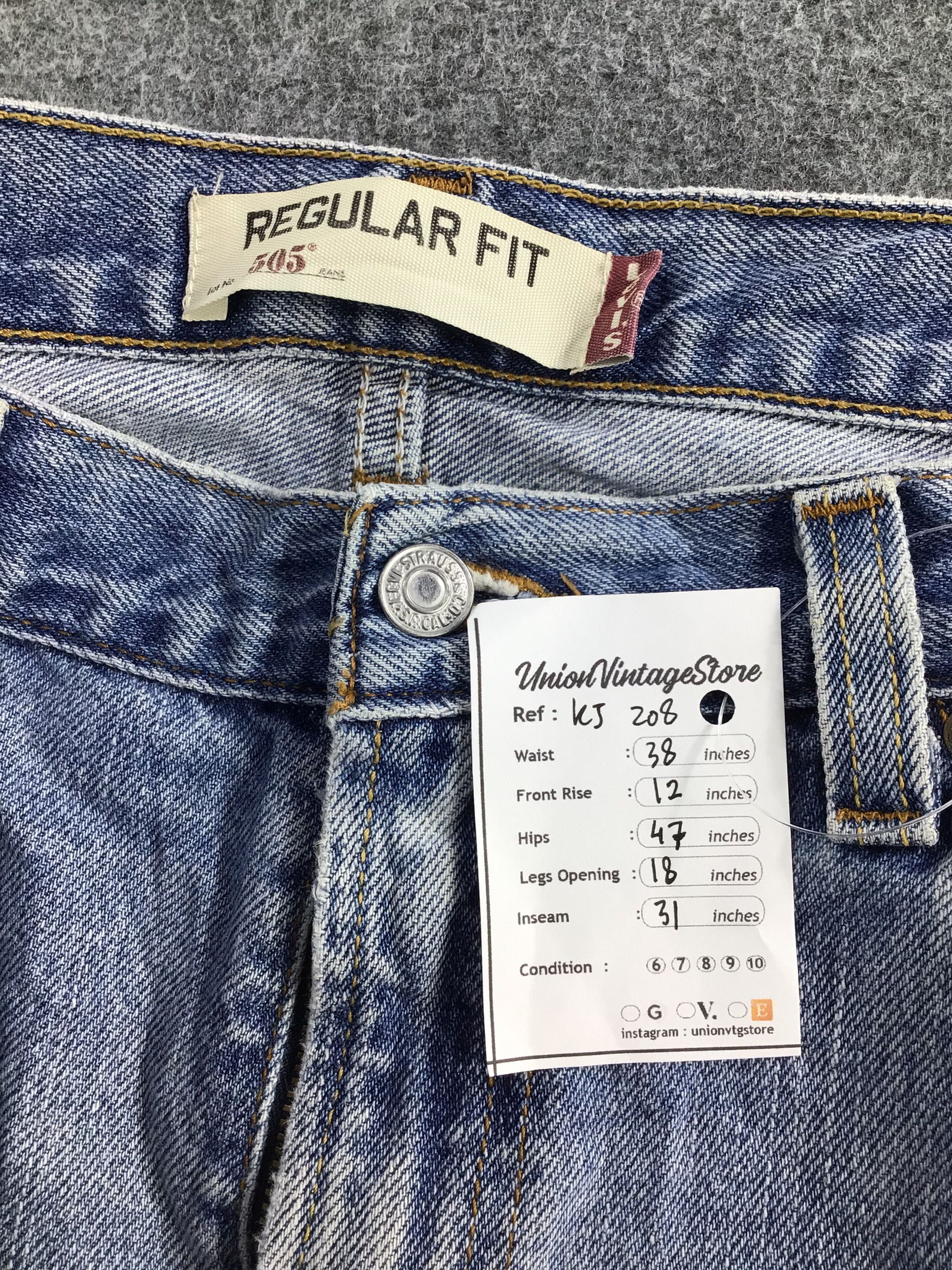 Levi's Vintage Levis 505 Jeans Stone Wash Denim KJ208 Size US 38 / EU 54 - 12 Thumbnail