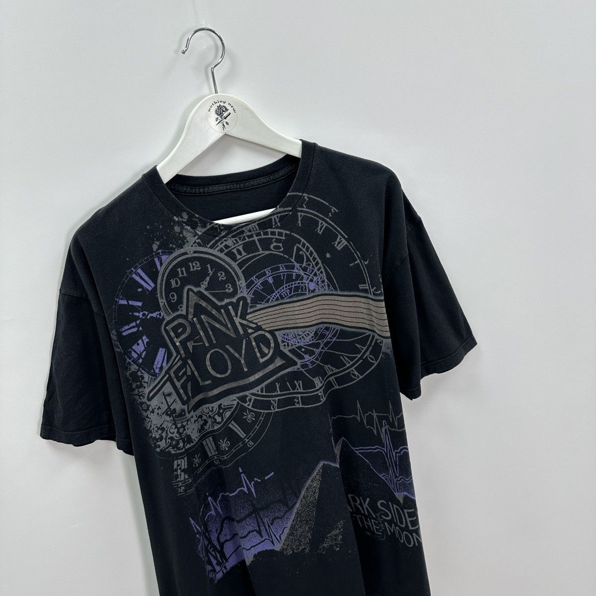Pink Floyd Vintage 00s Pink Floyd Dark Side of the Moon Liquid blue tee Size US L / EU 52-54 / 3 - 3 Thumbnail