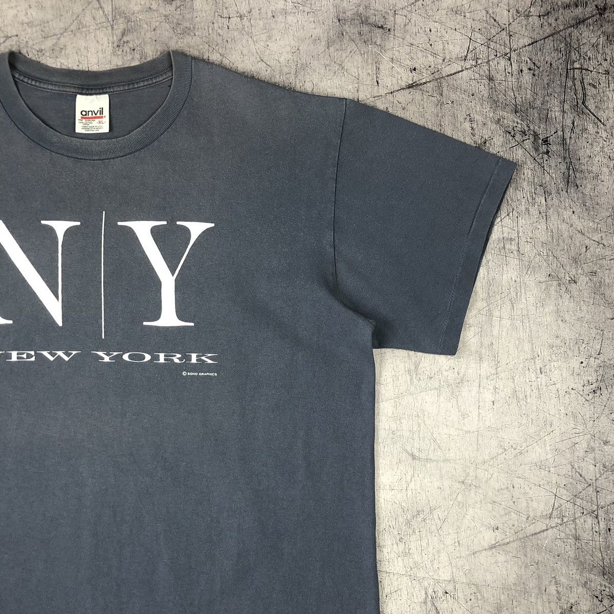 Vintage Vintage 90s New York Single Stitch Soho Anvil Tee y2k og g59 Size US XL / EU 56 / 4 - 6 Thumbnail