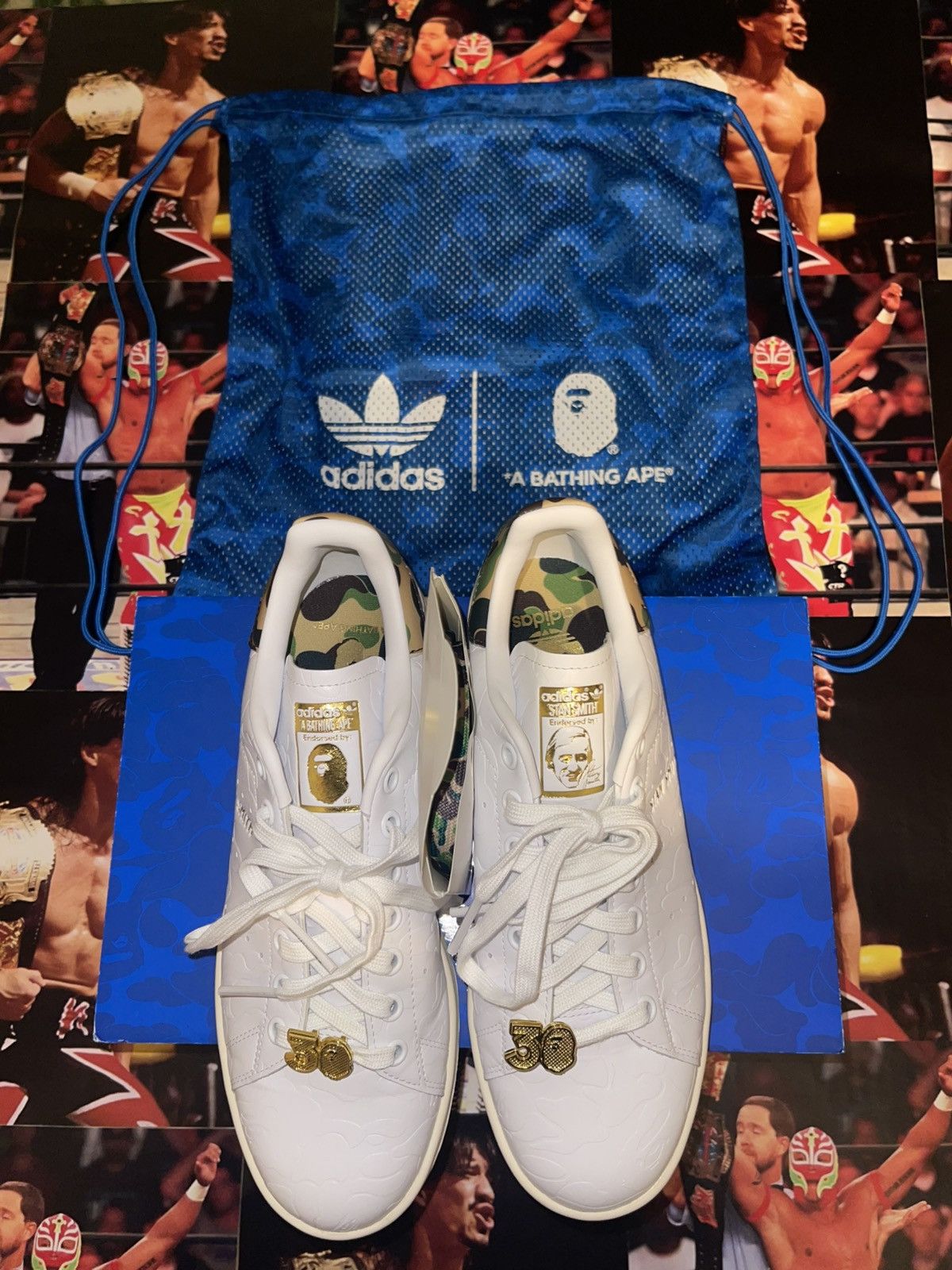 Adidas × Bape Bape x Stan Smith 30th Anniversary White (7.5) Size US 7.5 / EU 40-41 - 2 Thumbnail