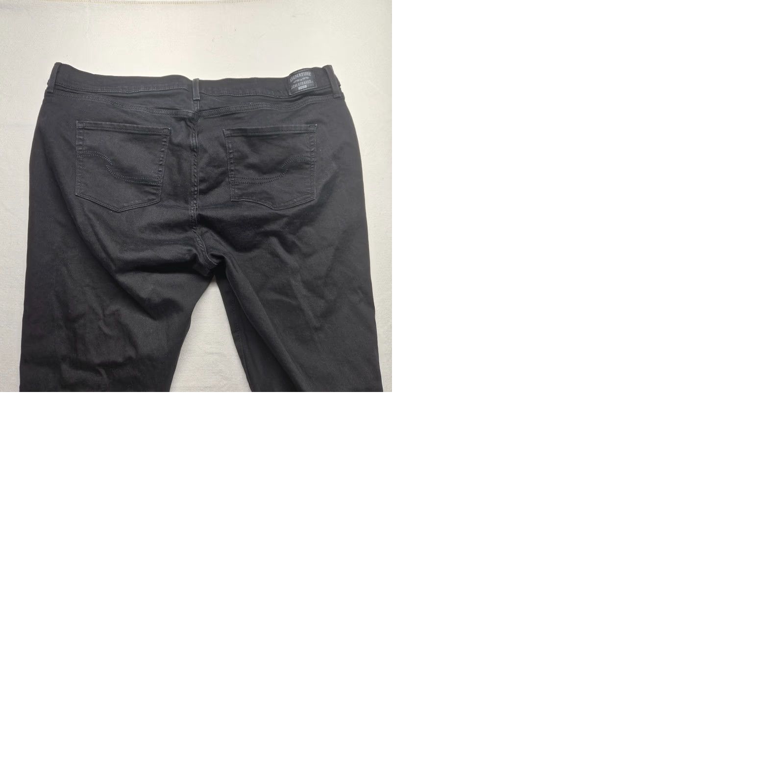 Levi's Levi's Signature Black High-Rise Curvy Straight Denim Jeans Adult Women's 24L Size 42" / US 20 - 9 Thumbnail