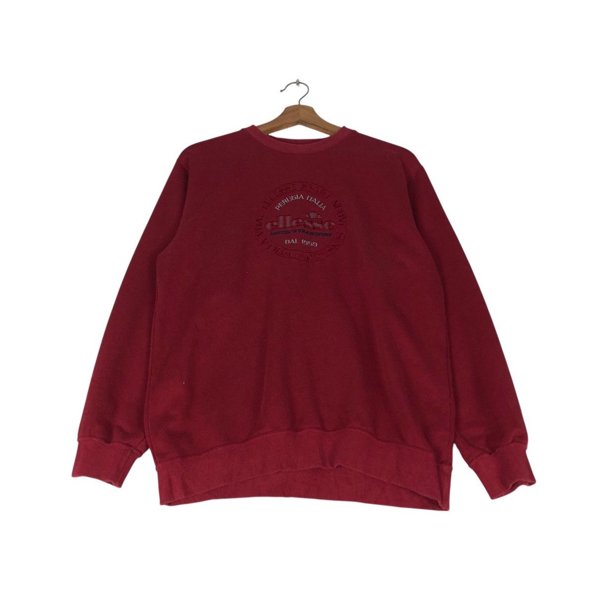 Japanese Brand × Vintage 📌Vintage Crewneck Sweatshirt Ellesse Big Logo Size US L / EU 52-54 / 3 - 3 Thumbnail