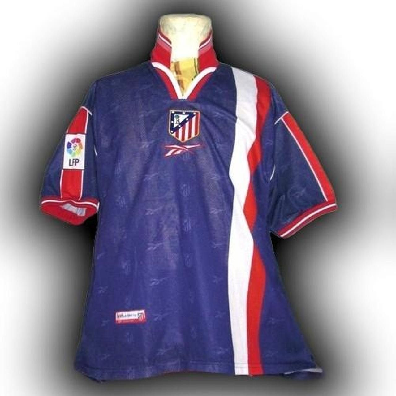 Reebok Atletico Madrid Spain 1998 1999 Away Shirt Jersey Size US XL / EU 56 / 4 - 1 Thumbnail