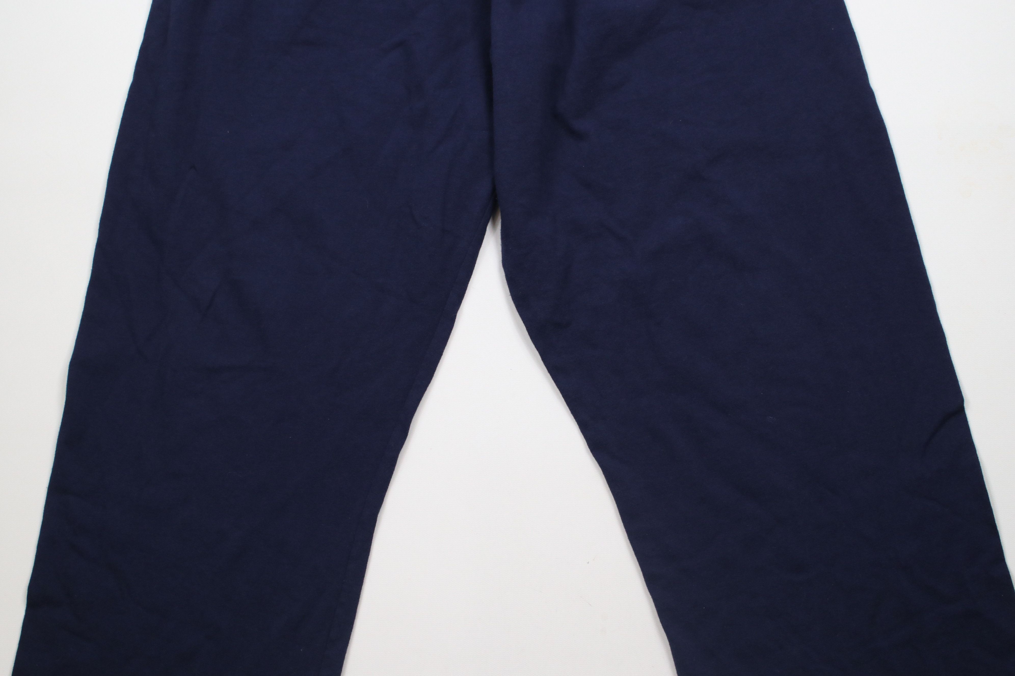 Russell Athletic × Vintage Vintage 90s Russell Athletic Blank Wide Leg Sweatpants Blue Size US 36 / EU 52 - 3 Thumbnail