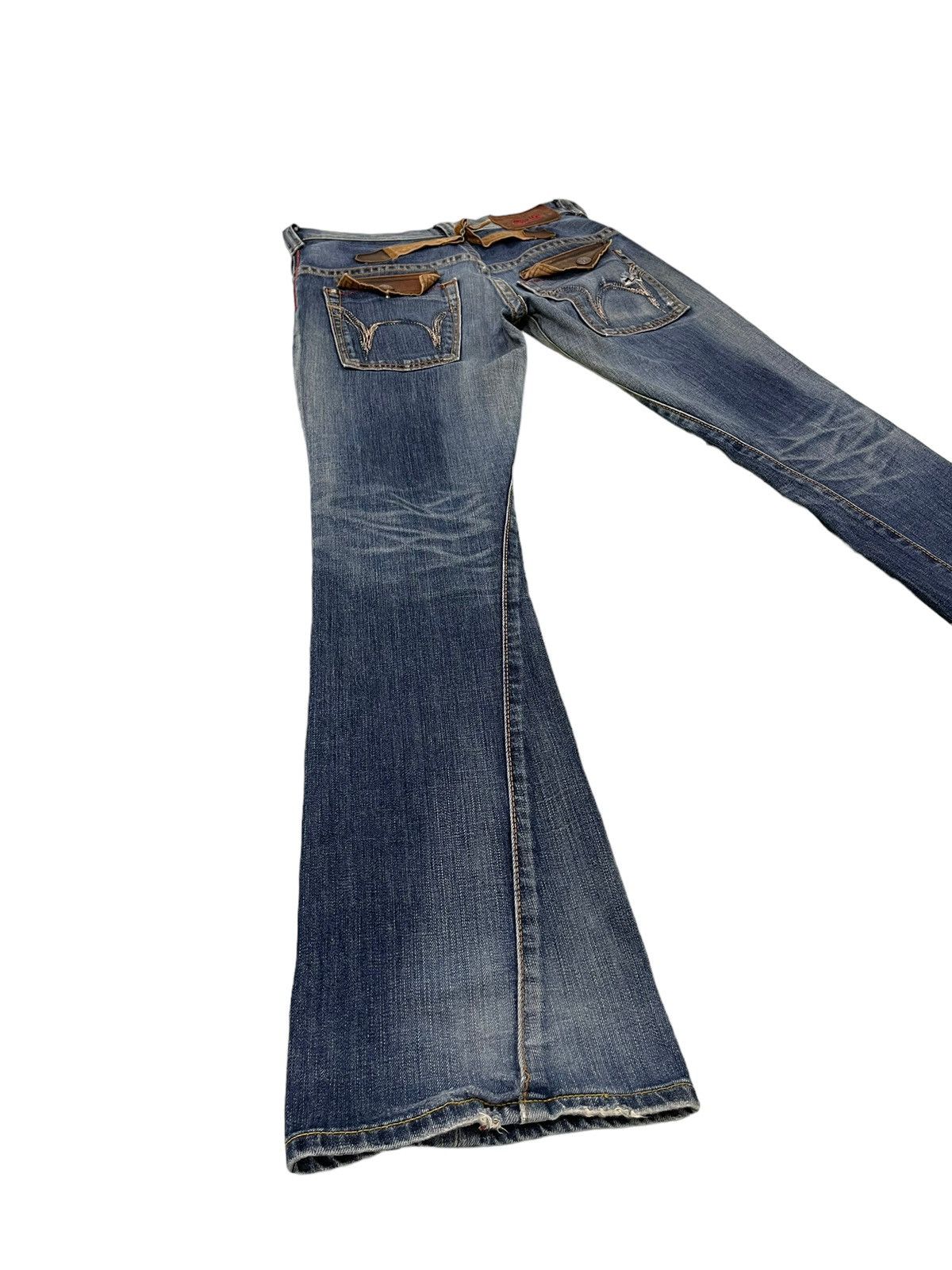 Edwin Flare Jeans Edwin Japan Faded Distress Boot Cut 6🟦7 Size US 30 / EU 46 - 12 Thumbnail