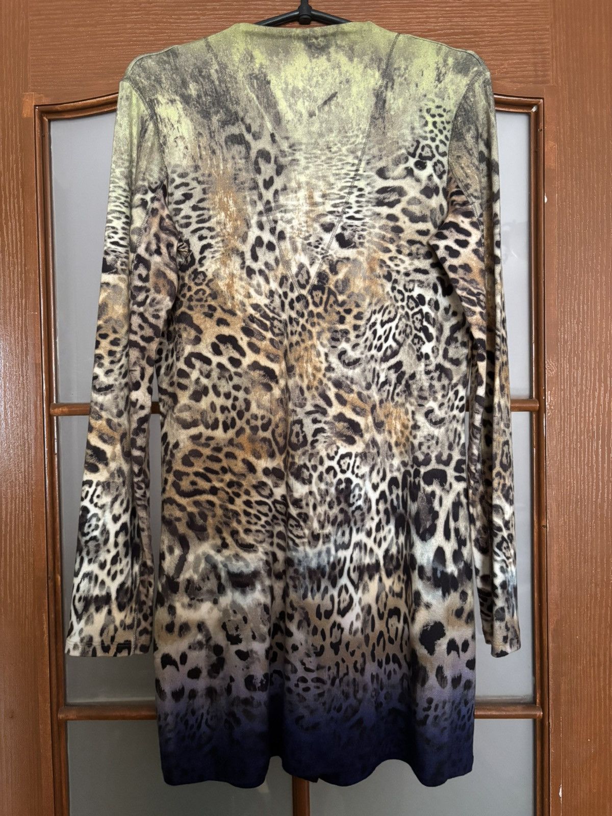 Other Marc Cain Leopard Animal Print Longline Knit Cardigan Button Size S / US 4 / IT 40 - 8 Thumbnail