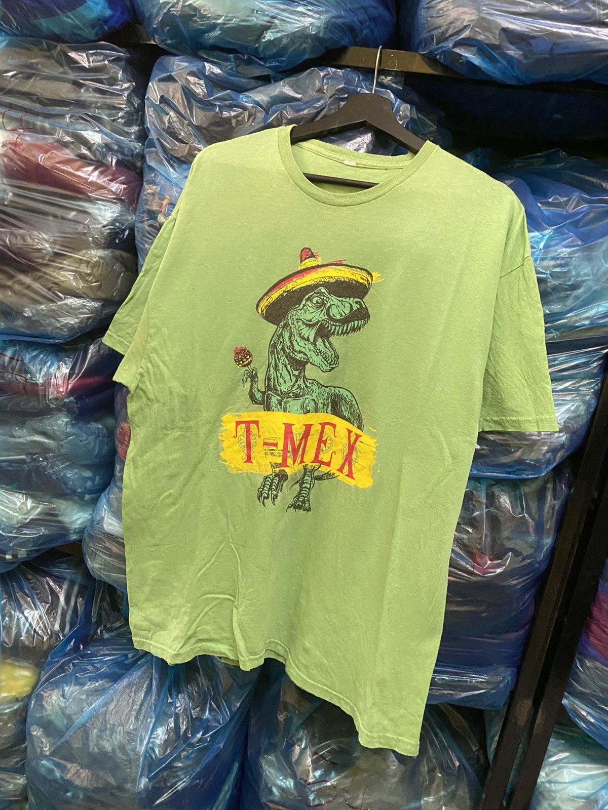 Vintage T-MEX Dinosaur Graphic T-Shirt Green