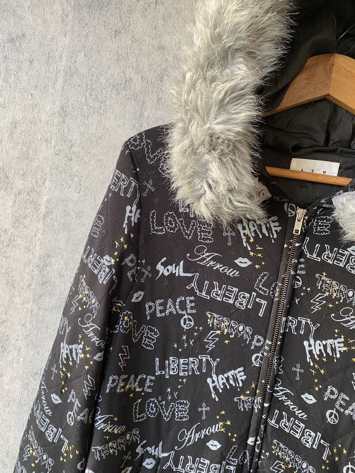 Arrow Arrow ARW Japan Fullprint Design Fur Hoodie Size US M / EU 48-50 / 2 - 7 Thumbnail