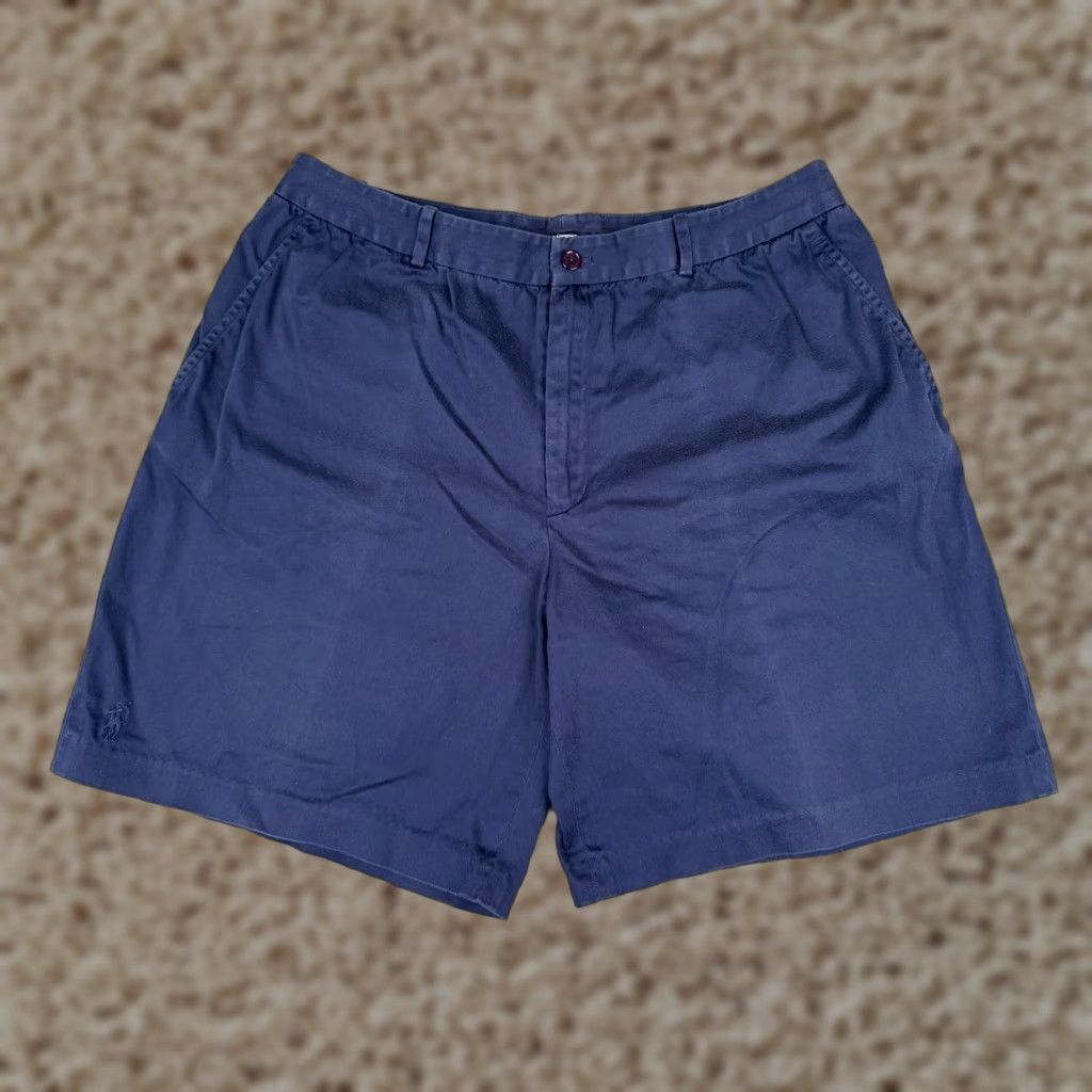 Vintage VINTAGE Polo Sport Ralph Lauren Shorts Women 12 Blue Pleated Cotton Twill 32x9 Size 34" / US 12 / IT 48 - 1 Thumbnail