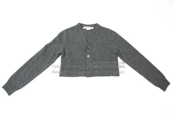 Comme des Garcons Comme des Garcons Gray vintage V-neck knit top Size XS / US 0-2 / IT 36-38 - 2 Thumbnail