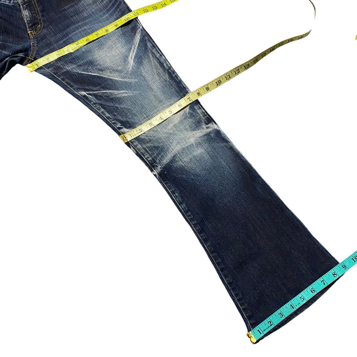 Tornado Mart Vintage Tornado Mart Denim Flare Jeans Whisker Size US 31 - 21 Thumbnail