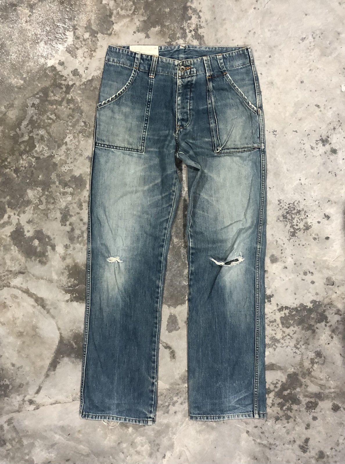 Japanese Brand × Johnbull × Vintage Vintage Johnbull Soldier Bushpant Denim Jeans Size US 33 - 2 Thumbnail