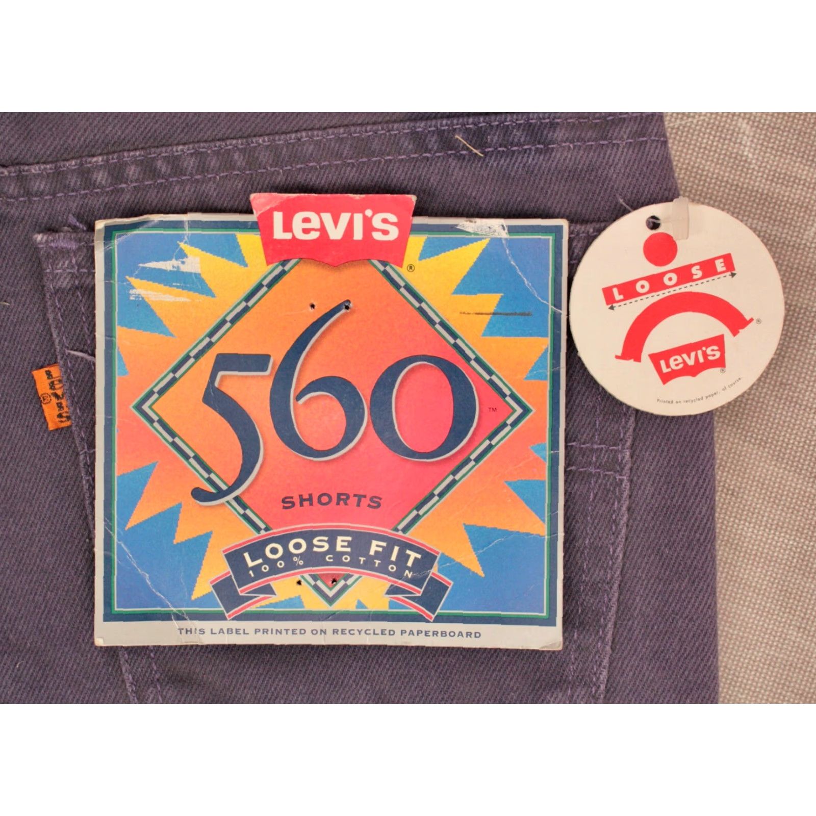 Levi's VINTAGE Levi's Jeans Shorts Men’s 1990s Purple 560 Denim Cotton 30 Inseam 12 Regular size Jorts 90s ? Size US 30 / EU 46 - 6 Thumbnail