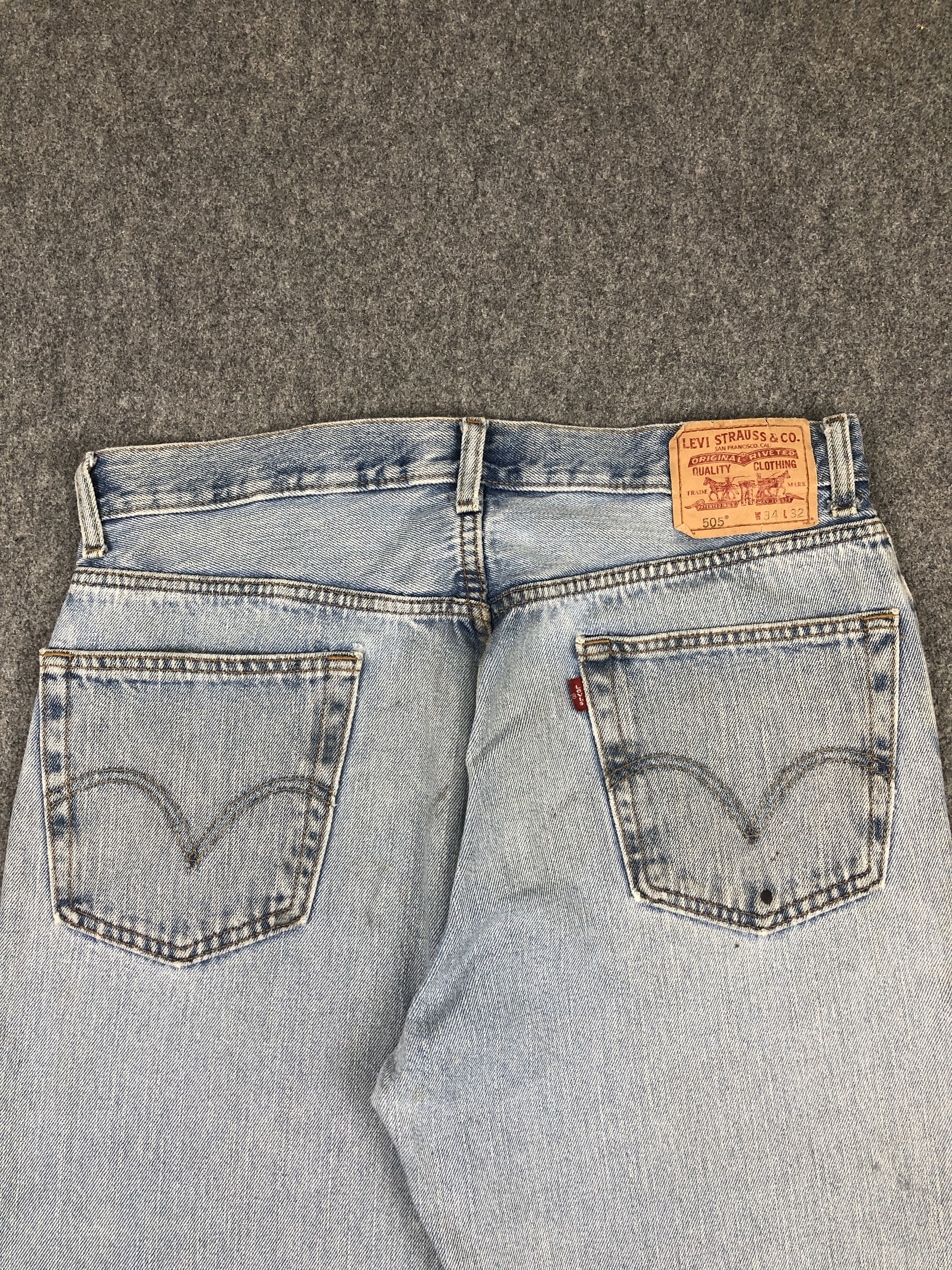 Levi's × Vintage Vintage Levis 505 Light Washed Jeans Size US 31 - 4 Thumbnail