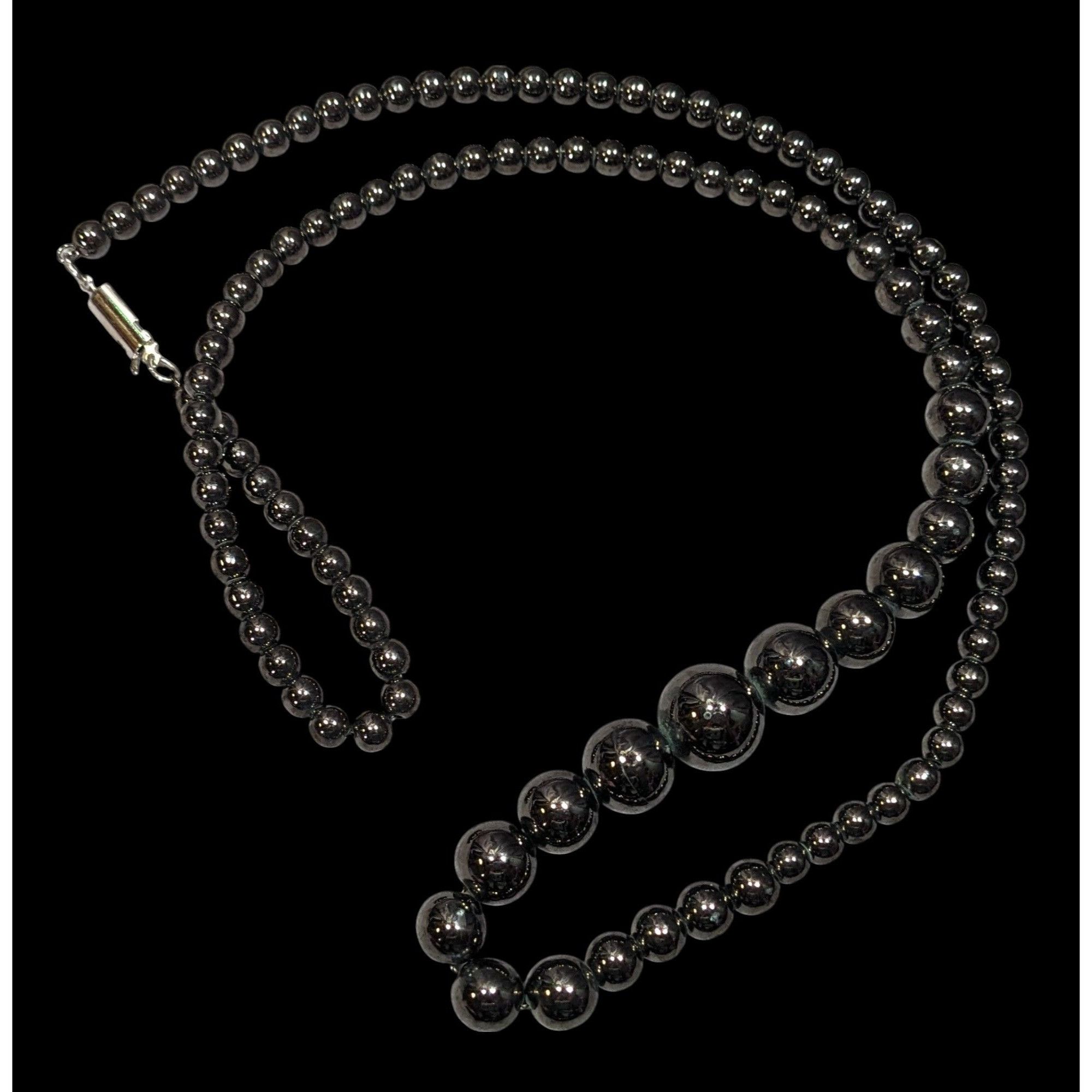 Other Elegant Faux Hematite Graduated Beaded Necklace Size ONE SIZE - 1 Thumbnail