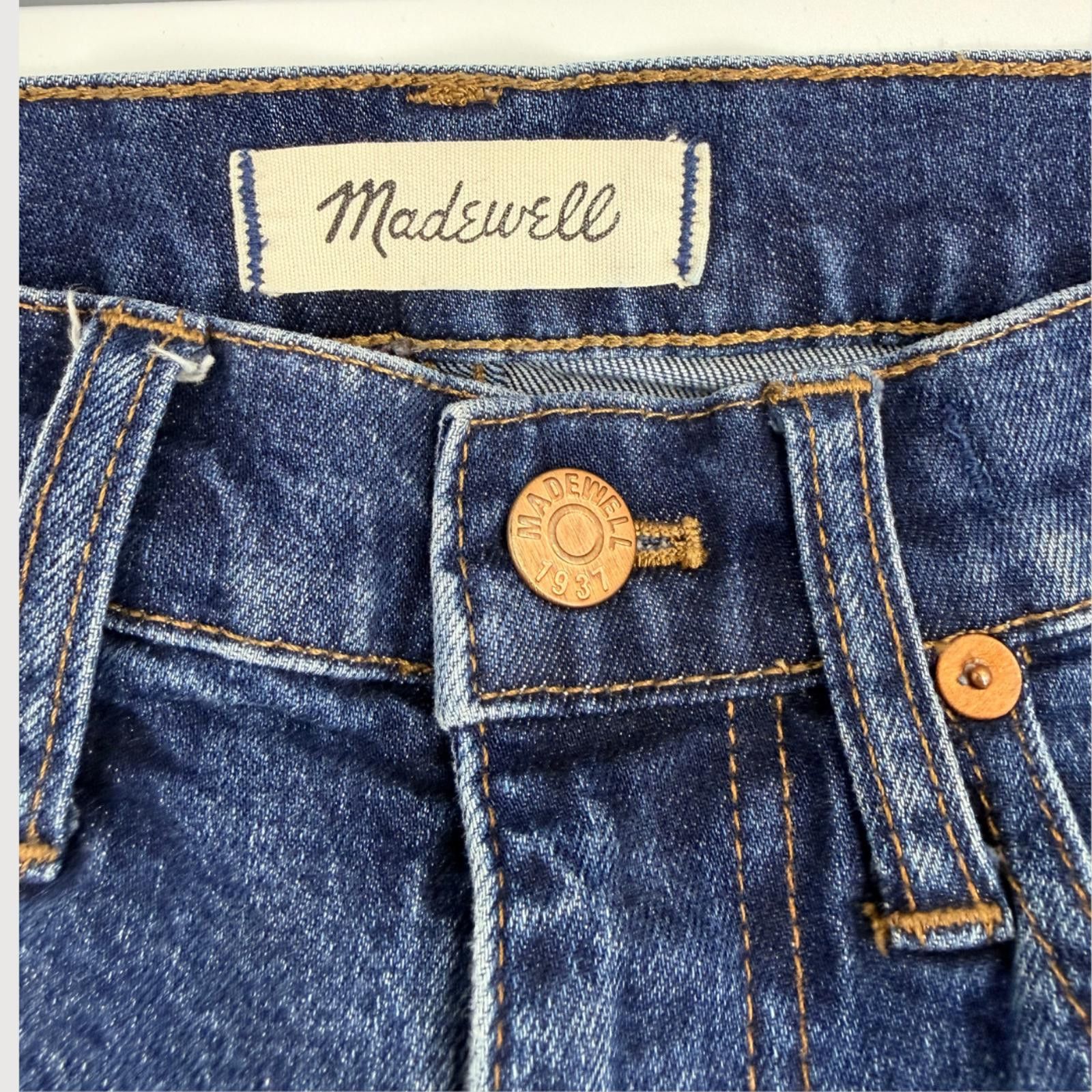 Madewell Madewell Cruiser Straight Jeans Dark Wash 25 High Rise Size 25" / US 0 / IT 36 - 4 Thumbnail