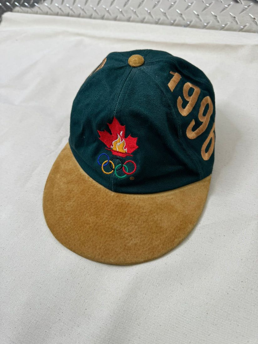 image of Vintage 1996 Atlanta Olympics Snapback in Green/Brown, Men's