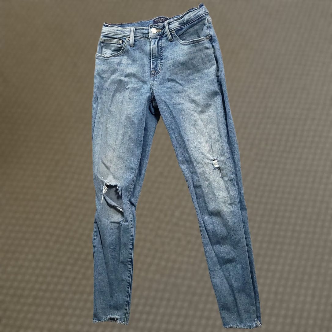 Lucky Brand Lucky Brand Skinny Jeans Womens 6 Ripped Frayed 26 x 28 Denim Blue 5-Pocket Regular Mens? Womens Size 28" / US 6 / IT 42 - 1 Thumbnail