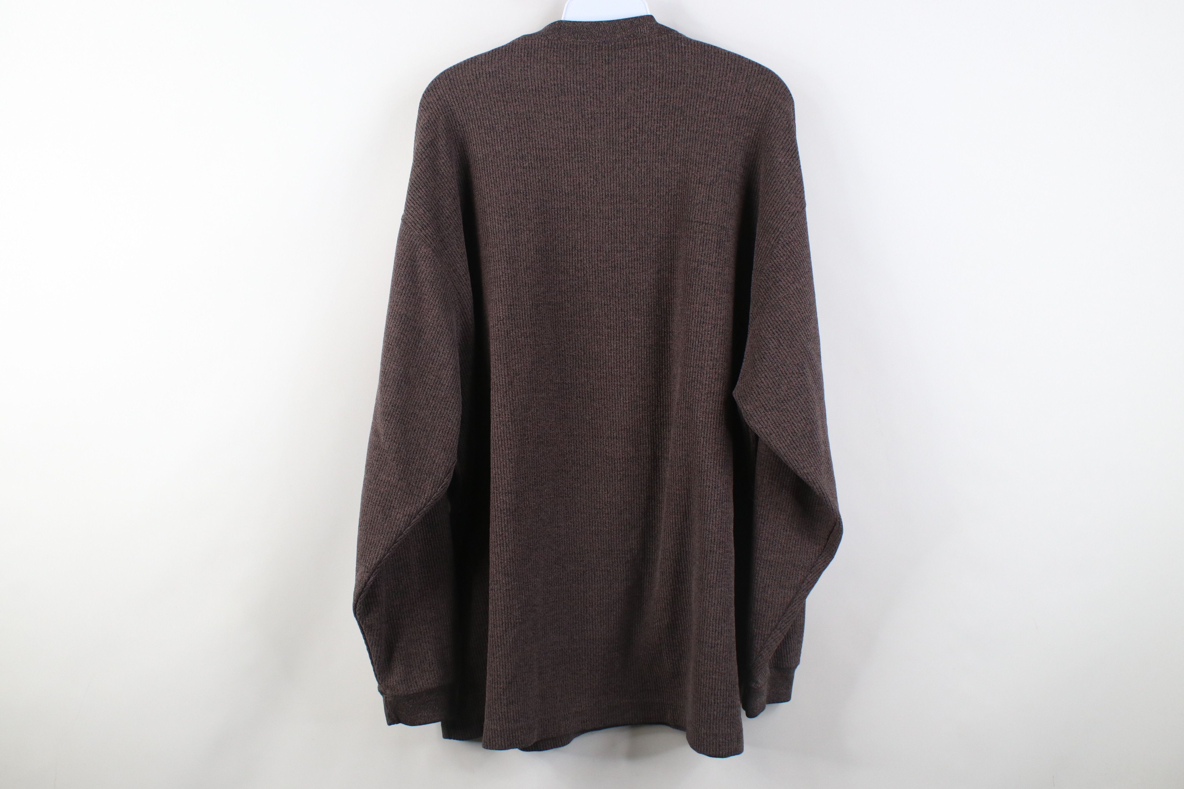 Vintage Vintage 90s Streetwear Ribbed Long Sleeve Henley T-Shirt Size US XL / EU 56 / 4 - 7 Thumbnail