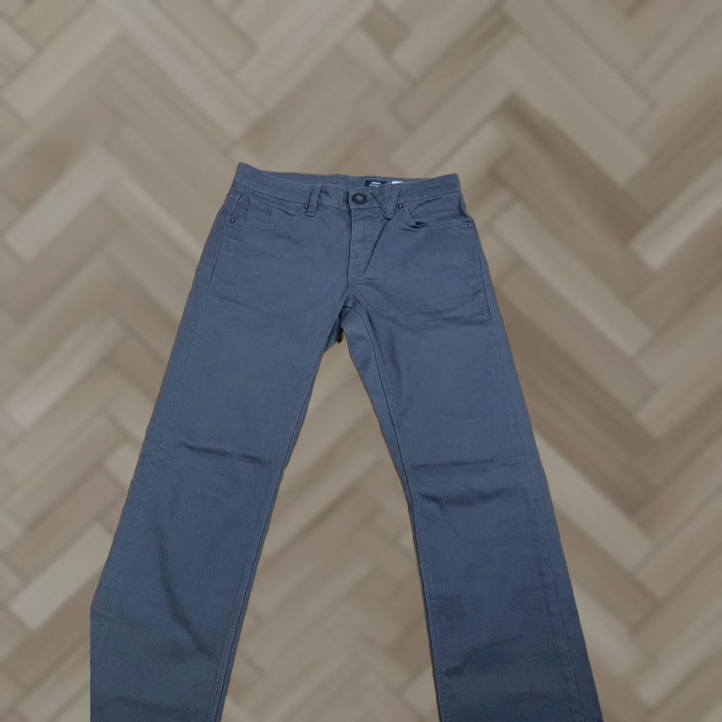 Volcom Volcom Vorta Slim Straight Jeans Mens 29x30 Gray Stretch Skate 12536 Size US 29 - 1 Thumbnail