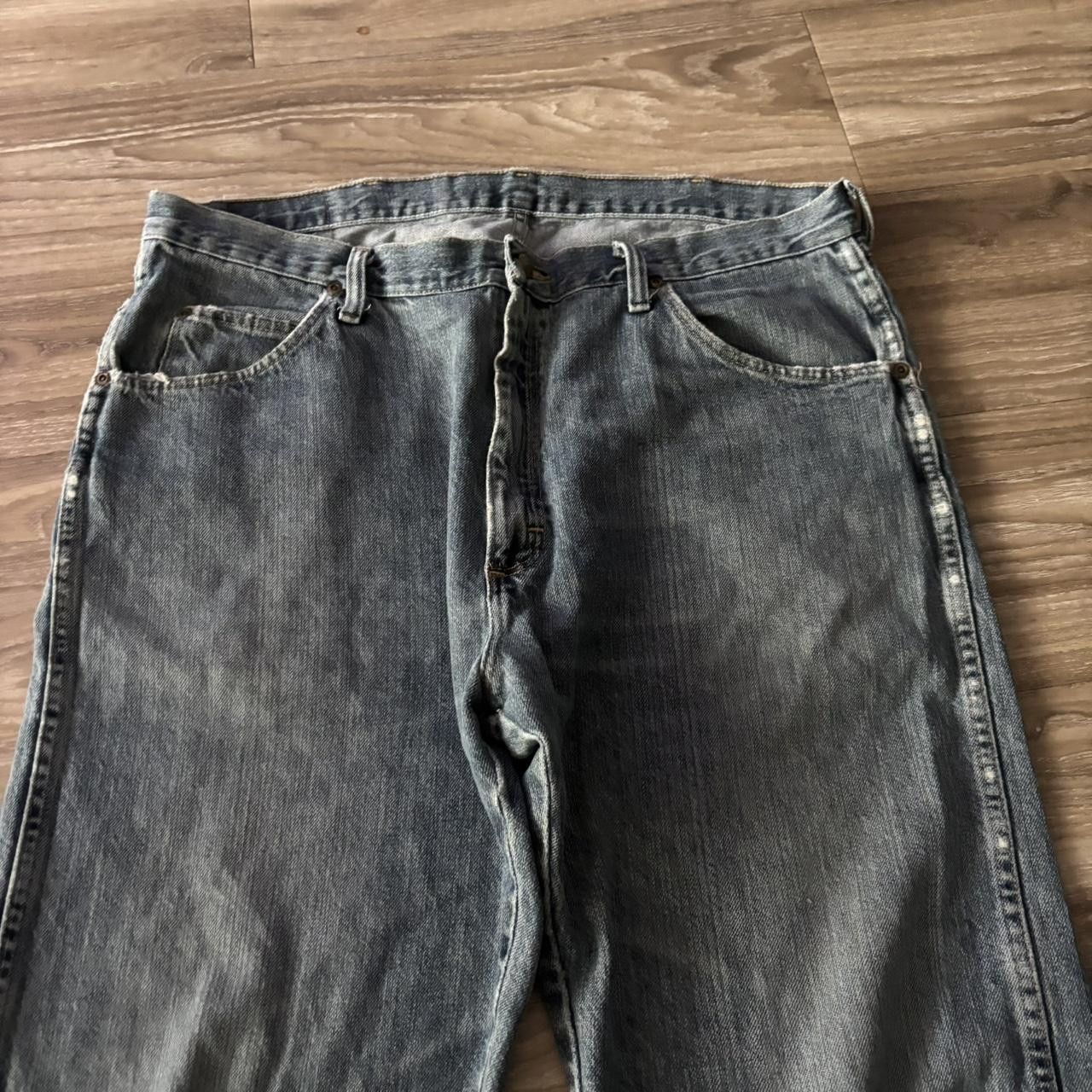 Vintage Crazy Vintage Y2K/2000s Grunge Dark Wash Distressed Denim Jeans! 38x32 Size US 38 / EU 54 - 5 Thumbnail