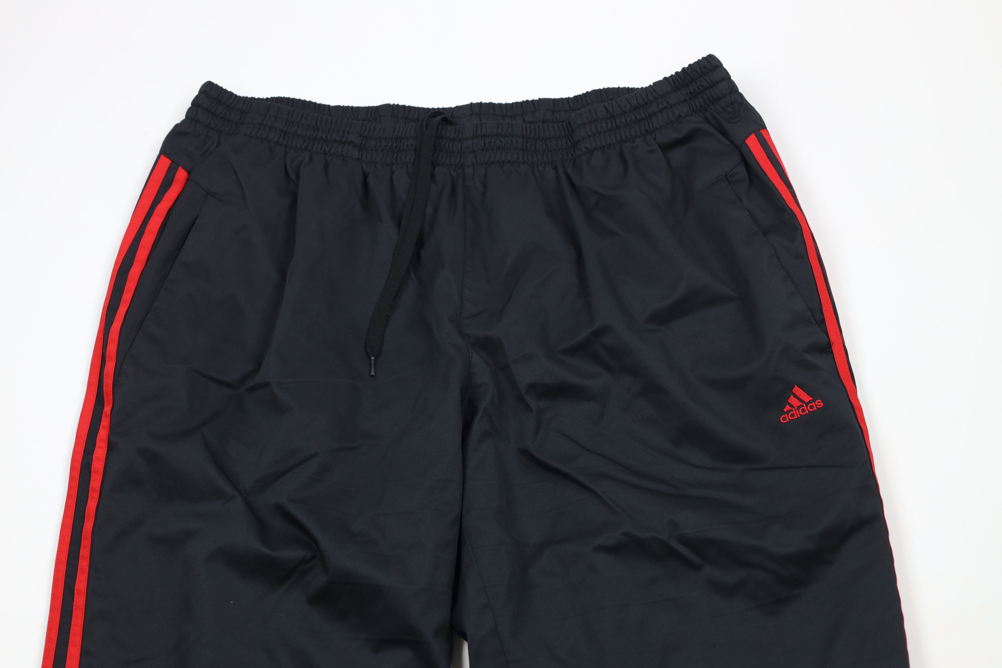 Adidas Vintage Y2K Adidas Lined Wide Leg Windbreaker Pants Black Size US 40 / EU 56 - 2 Thumbnail
