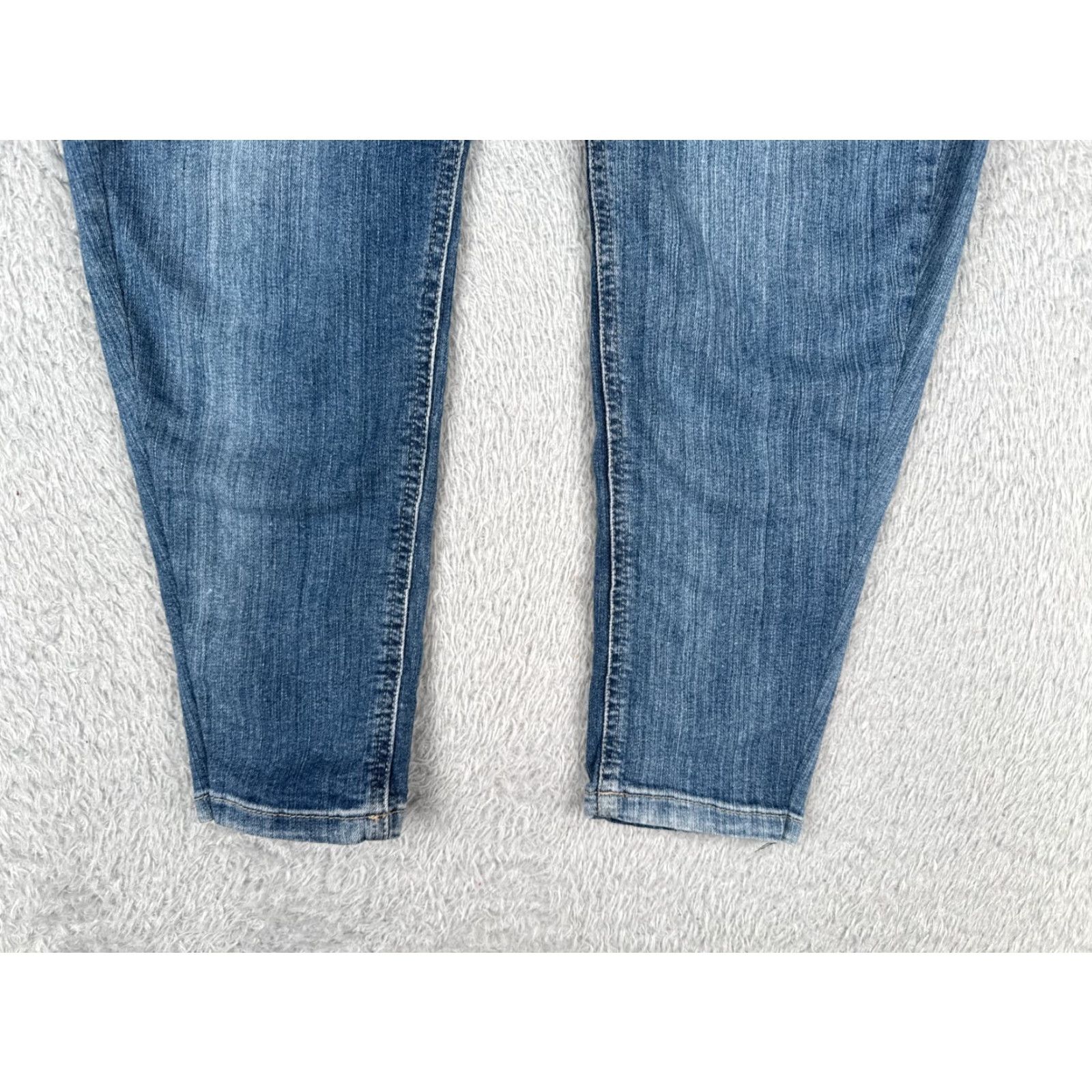 Vintage JNS Wear Jeans Womens 33 High Rise Skinny Denim Medium Wash 32x24 Regular 5-Pocket Blue Cotton Blend Distressed Stretch Size 24" / US 00 / IT 34 - 2 Thumbnail