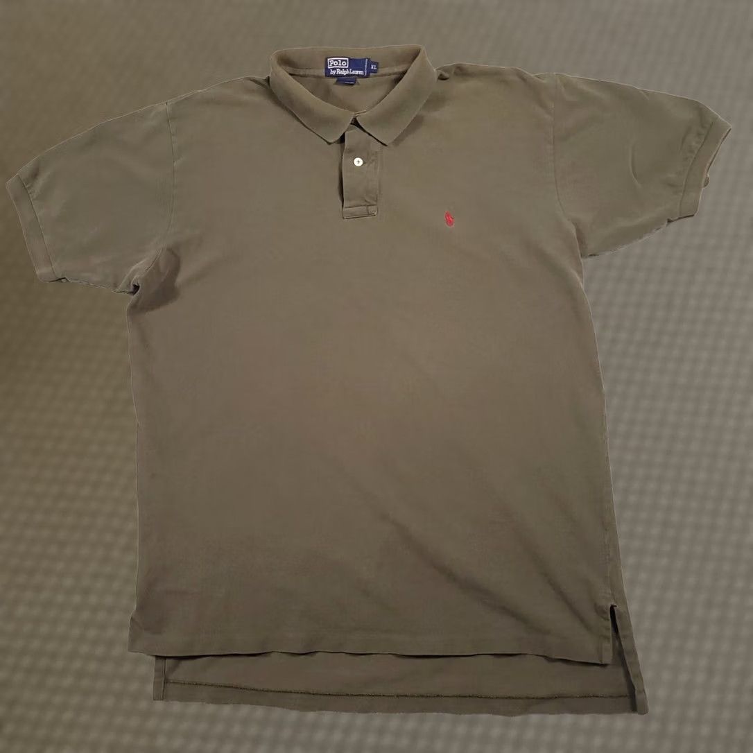 Ralph Lauren Ralph Lauren Polo Shirt Mens XL Pony Red Logo Rugby Preppy Golf Brown Grunge Size US XL / EU 56 / 4 - 1 Thumbnail