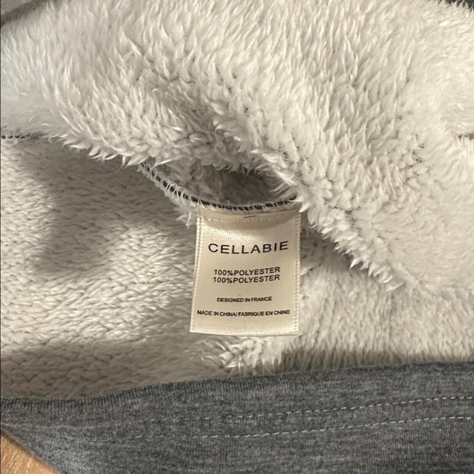 Other Cellabie XL Gray V-Neck Long Sleeve Top Fleece Lined NWOT Size XL / US 12-14 / IT 48-50 - 4 Thumbnail