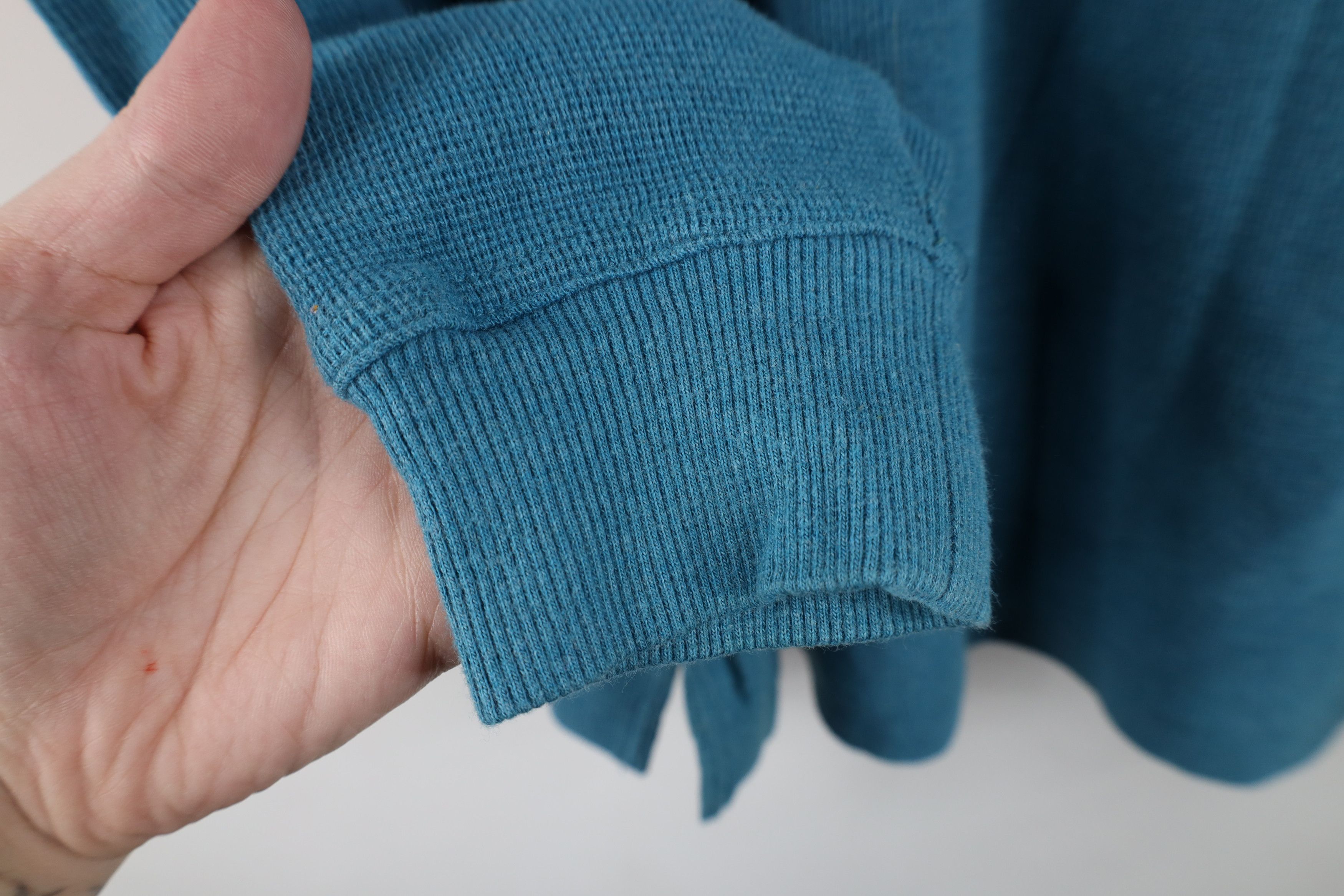 L.L. Bean Vintage LL Bean Waffle Knit Long Sleeve Henley T-Shirt Size US S / EU 44-46 / 1 - 8 Thumbnail