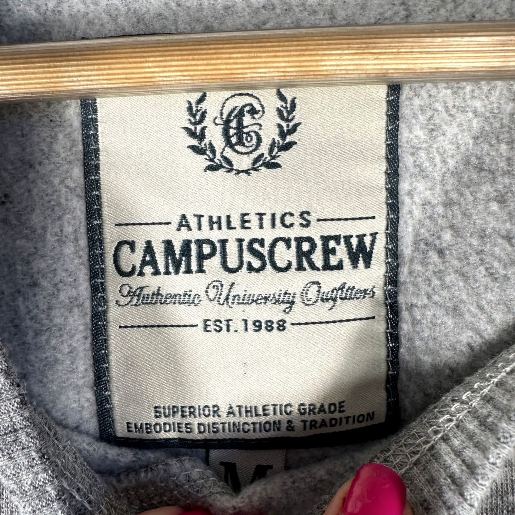 Vintage Duke Basketball Sweatshirt Mens M Gray Blue Raglan Pullover Pocket Embroidered Graphic Print Crew Neck Fleece Cotton Blend All Seasons Size US M / EU 48-50 / 2 - 4 Thumbnail