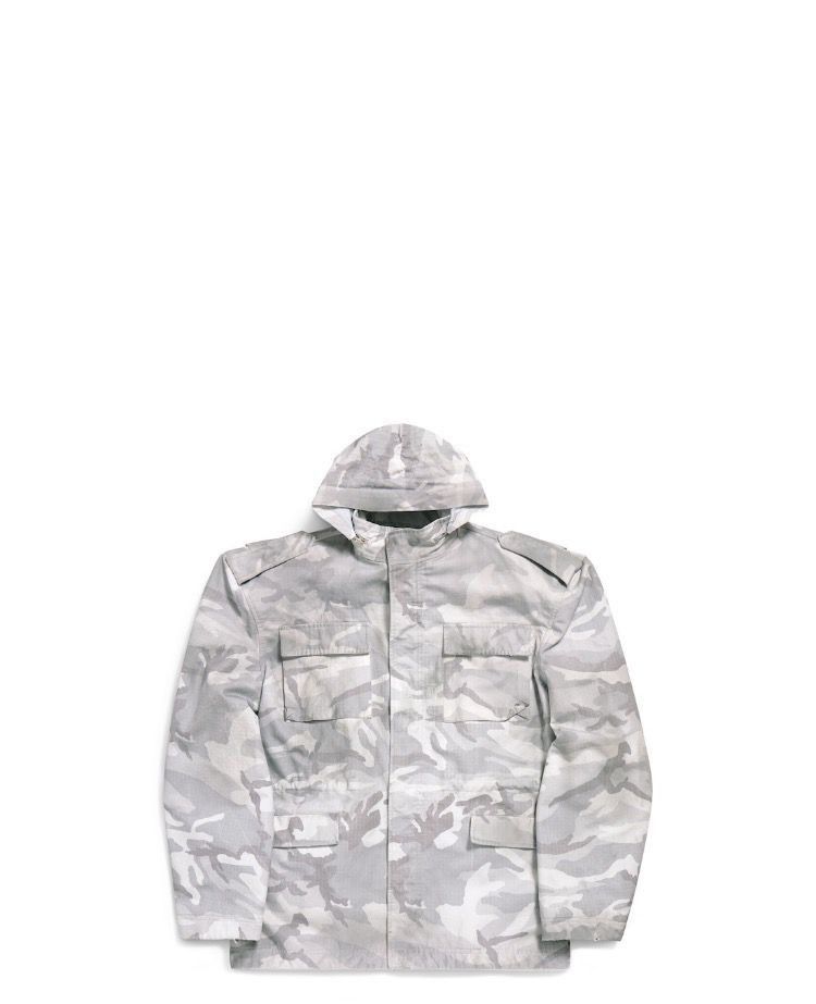Balenciaga o1tr1nto0825 Biker Army Jacket in Light Grey Size US M / EU 48-50 / 2 - 1 Preview