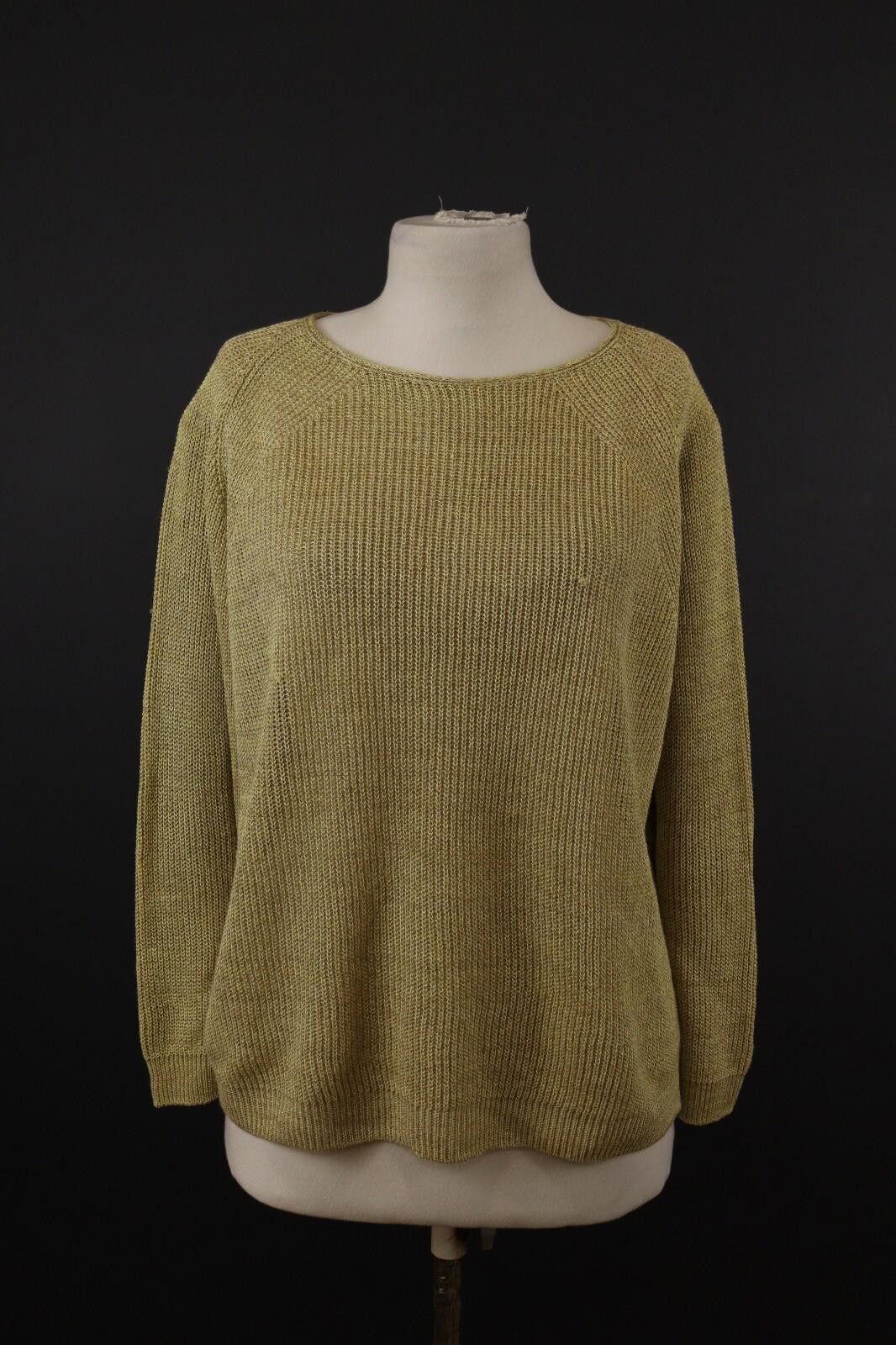 Designer Le Tricot Perugia Beige Oversized Knit Sweater Size L Size L / US 10 / IT 46 - 1 Thumbnail