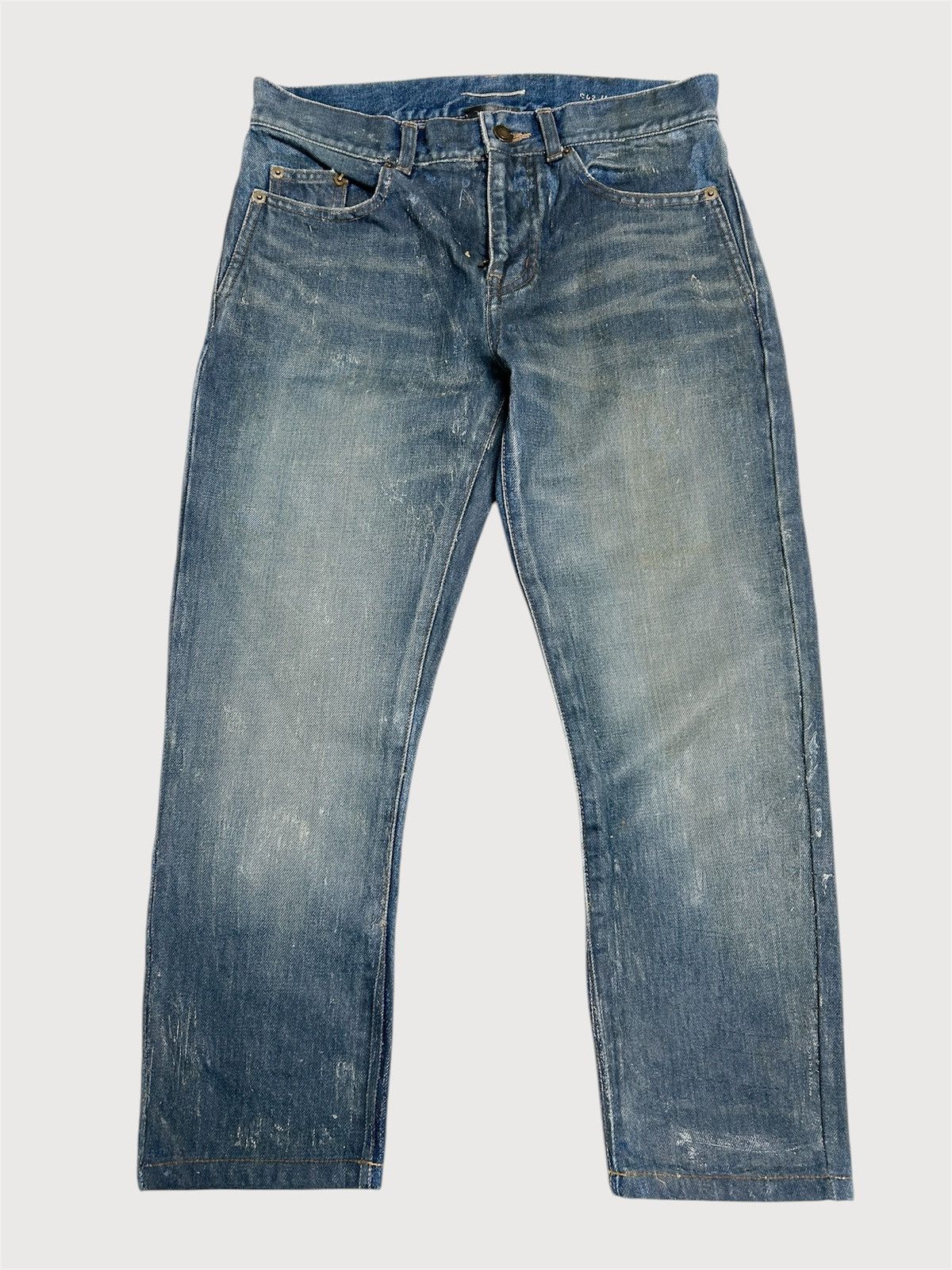 Saint Laurent Paris FW2017 D02 Waxed Jeans Size US 27 - 1 Thumbnail