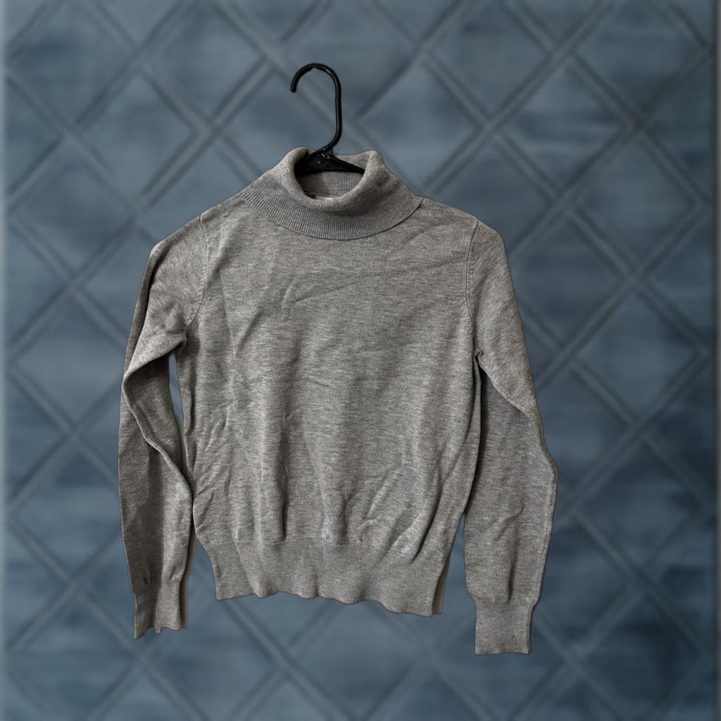 H&M VINTAGE H&M Women's Sweater Pullover Long Sleeve Turtleneck Gray Classic XS Size XS / US 0-2 / IT 36-38 - 1 Thumbnail