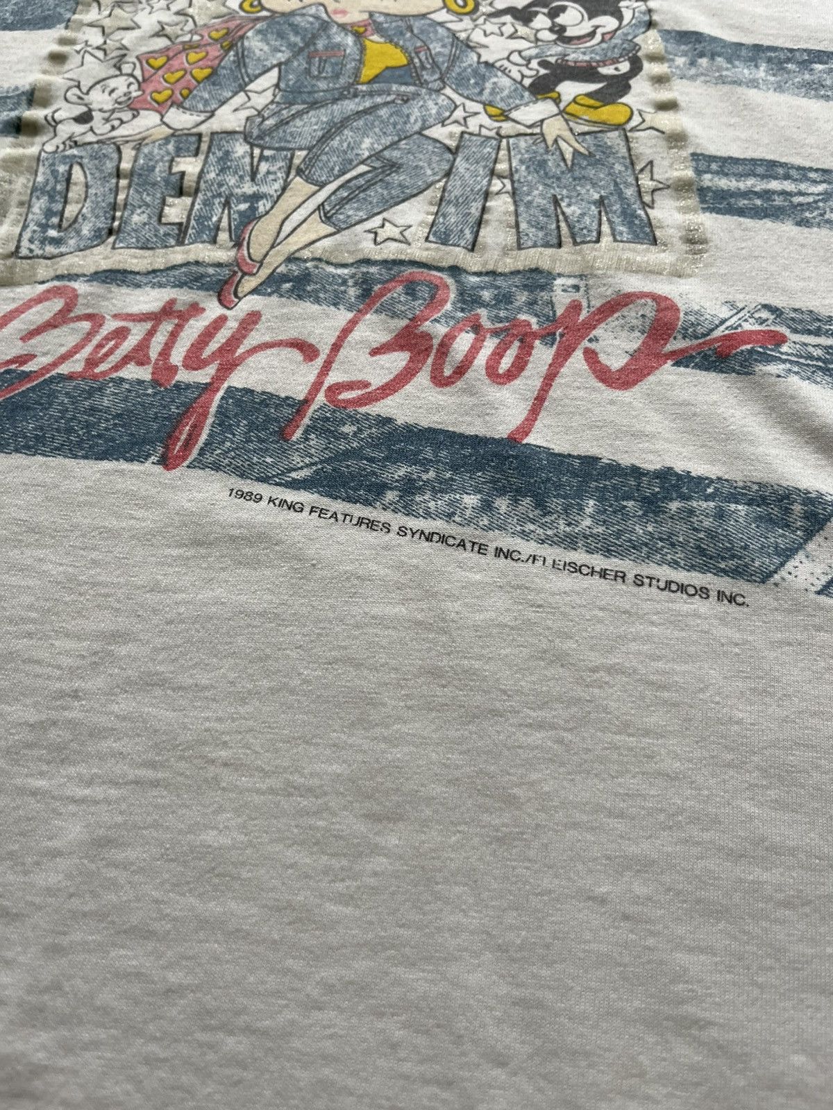 Cartoon Network 1989 Betty Boop Denim USA Vintage Tee Merch White Size US L / EU 52-54 / 3 - 4 Thumbnail