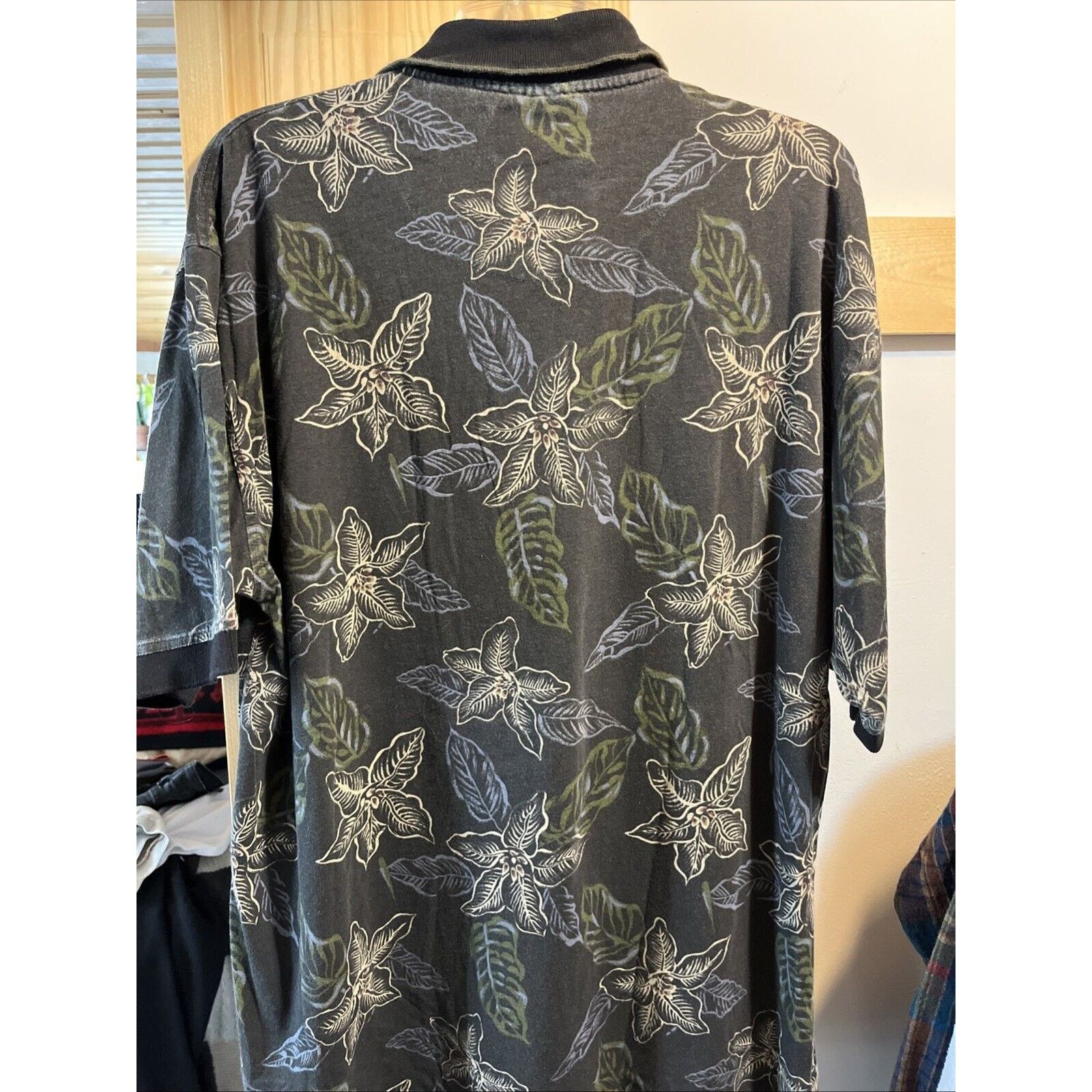Enro Vintage Enro Mens L Short Sleeve Golf Polo Shirt Gray Floral Size US L / EU 52-54 / 3 - 9 Thumbnail