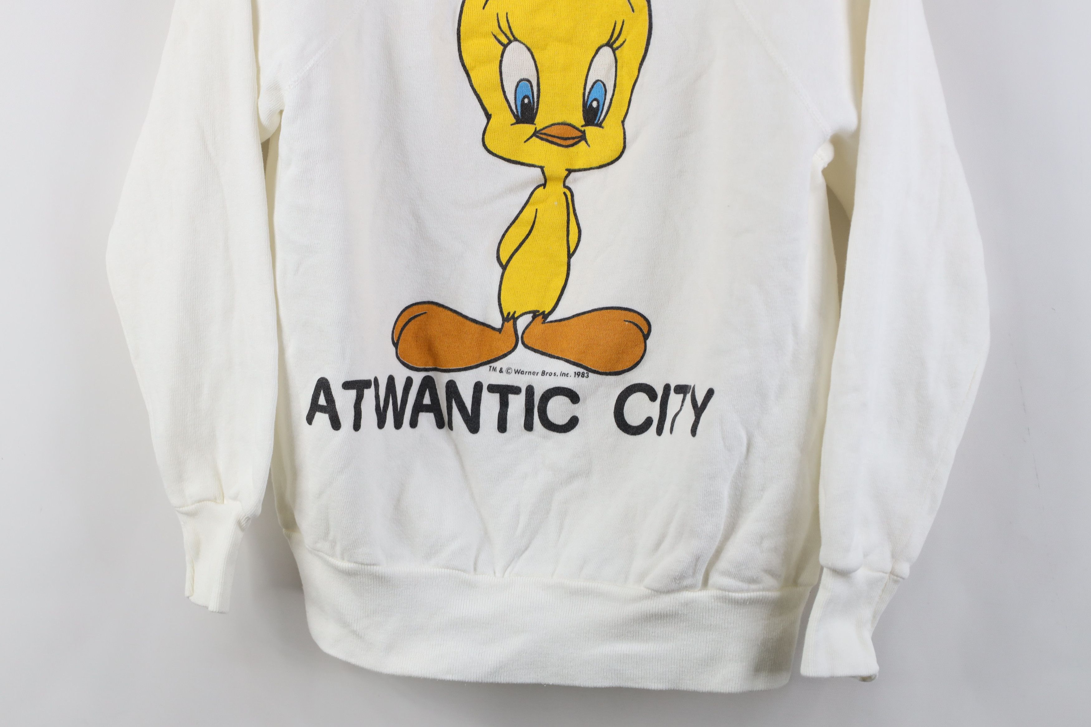 Vintage Vintage 80s Warner Bros Tweety Bird Atlantic Sweatshirt Size S / US 4 / IT 40 - 3 Thumbnail