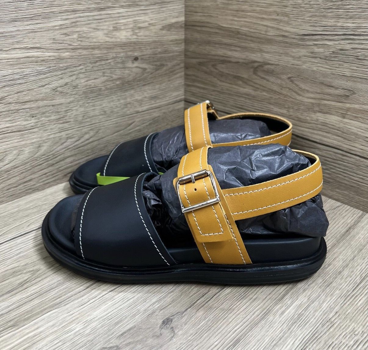 Marni Marni Black and Yellow Sandals J41 Size US 6.5 / EU 39-40 - 1 Thumbnail